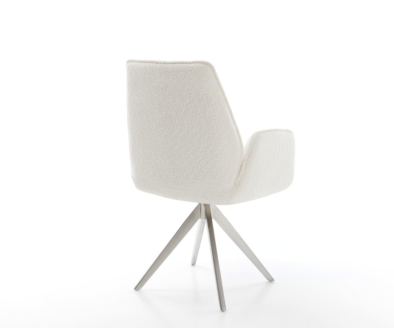 Врътящ се стол Букле Бял Конус крак  Неръждаема стомана 180° въртящ се Zoa-Flex 4 Врътящ се стол Букле Бял Конус крак  Неръждаема стомана 180° въртящ се Zoa-Flex 4