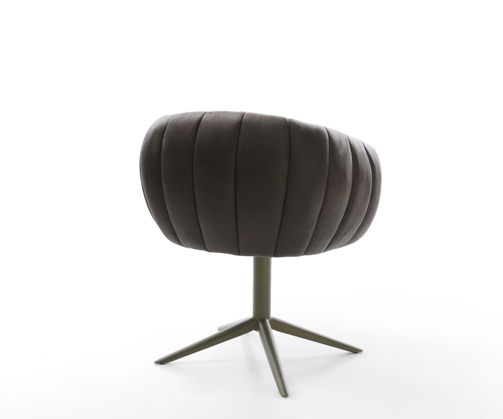 Въртящ се стол Jada-Flex микрофибър антрацит винтидж база ефект покритие титан 360° въртяща се люлееща се функция сърцевина от джобни пружини 4