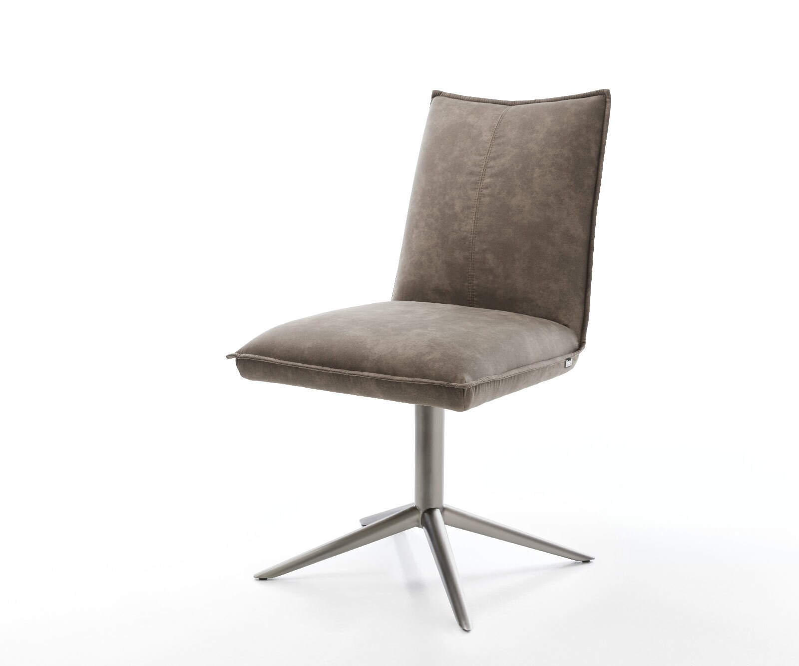 Въртящ се стол Lelio-Flex микрофибър сив цвят винтидж основа графит 360° въртяща се люлееща се функция сърцевина от джобни пружини 1