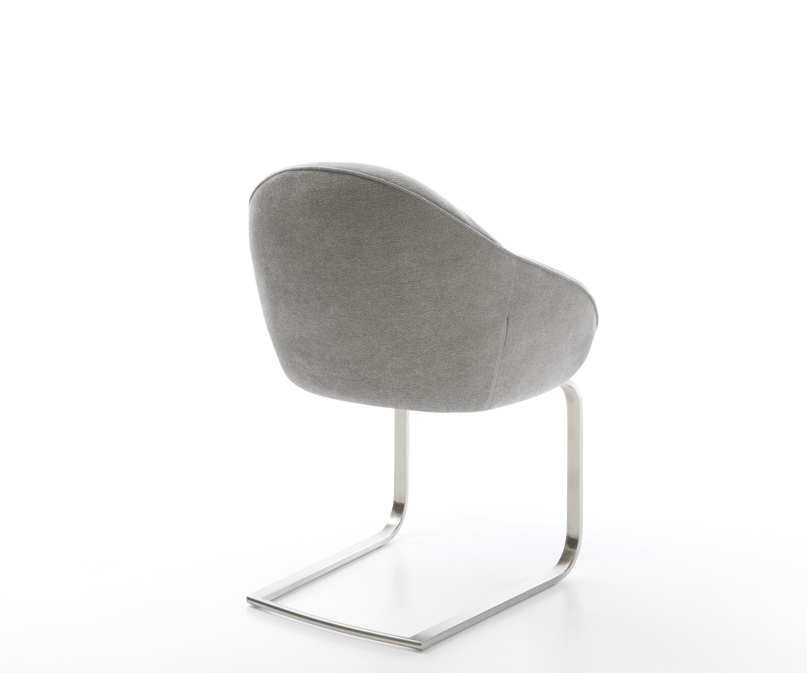 Gaio-Flex конзолен стол текстуриран плат меко сиво конзолен стол плосък неръждаема стомана 5