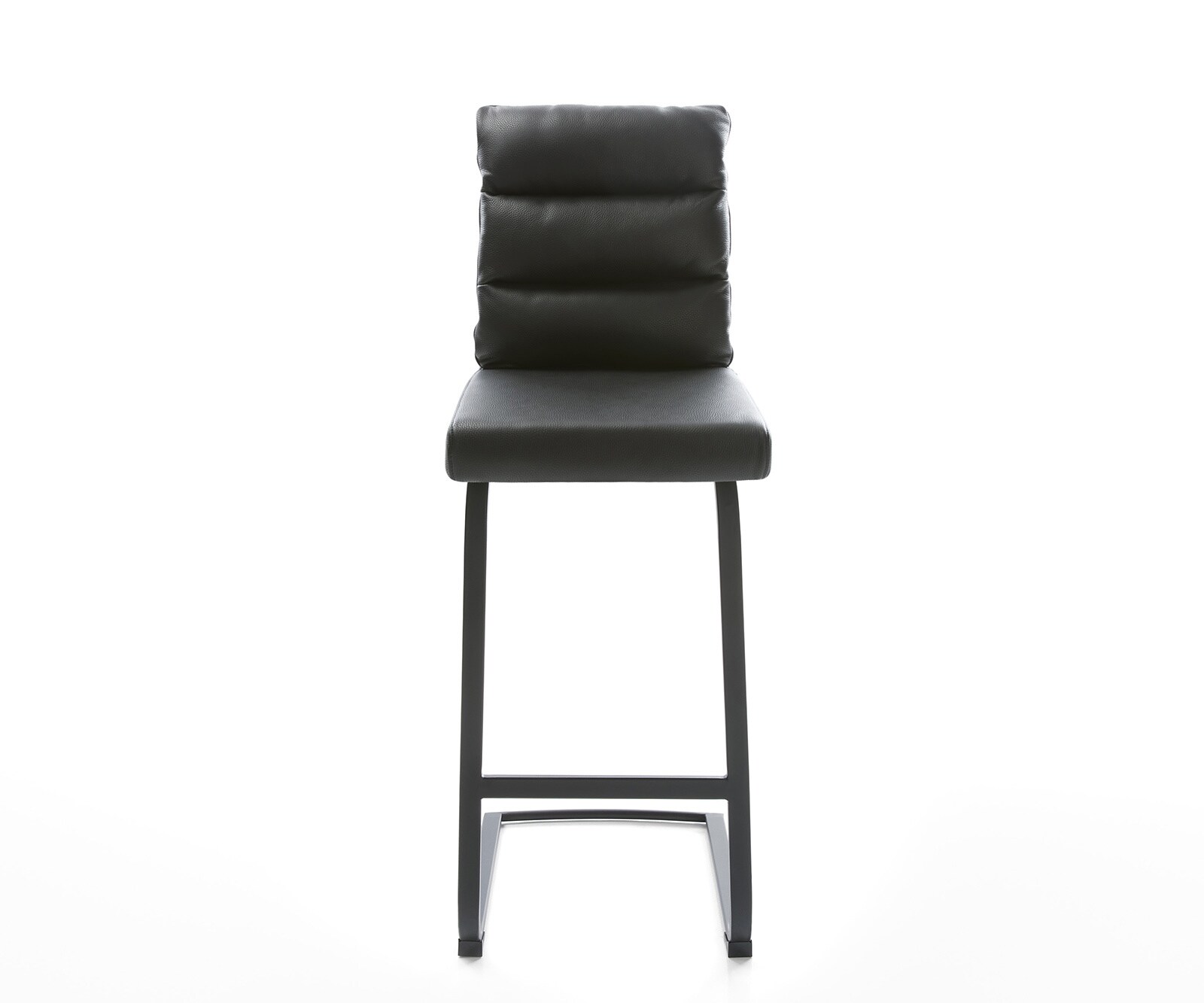 Бар стол Естествена кожа Черен Конзолен крак плосък Метал Pela-Flex 2