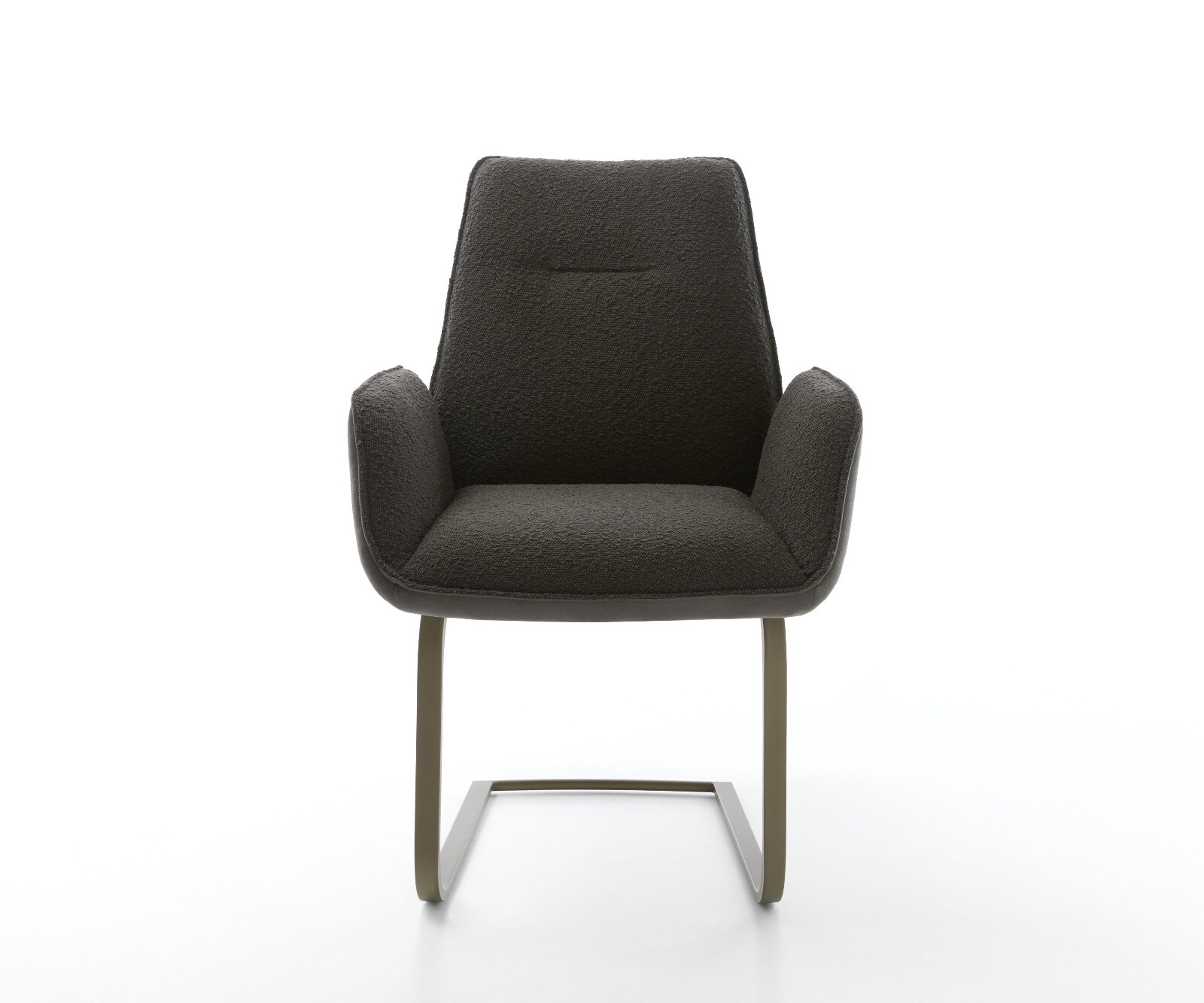 Конзолен стол Zoa-Flex микс от материали черен конзолен стол плосък ефект покритие титаниев джоб пружинно ядро 1