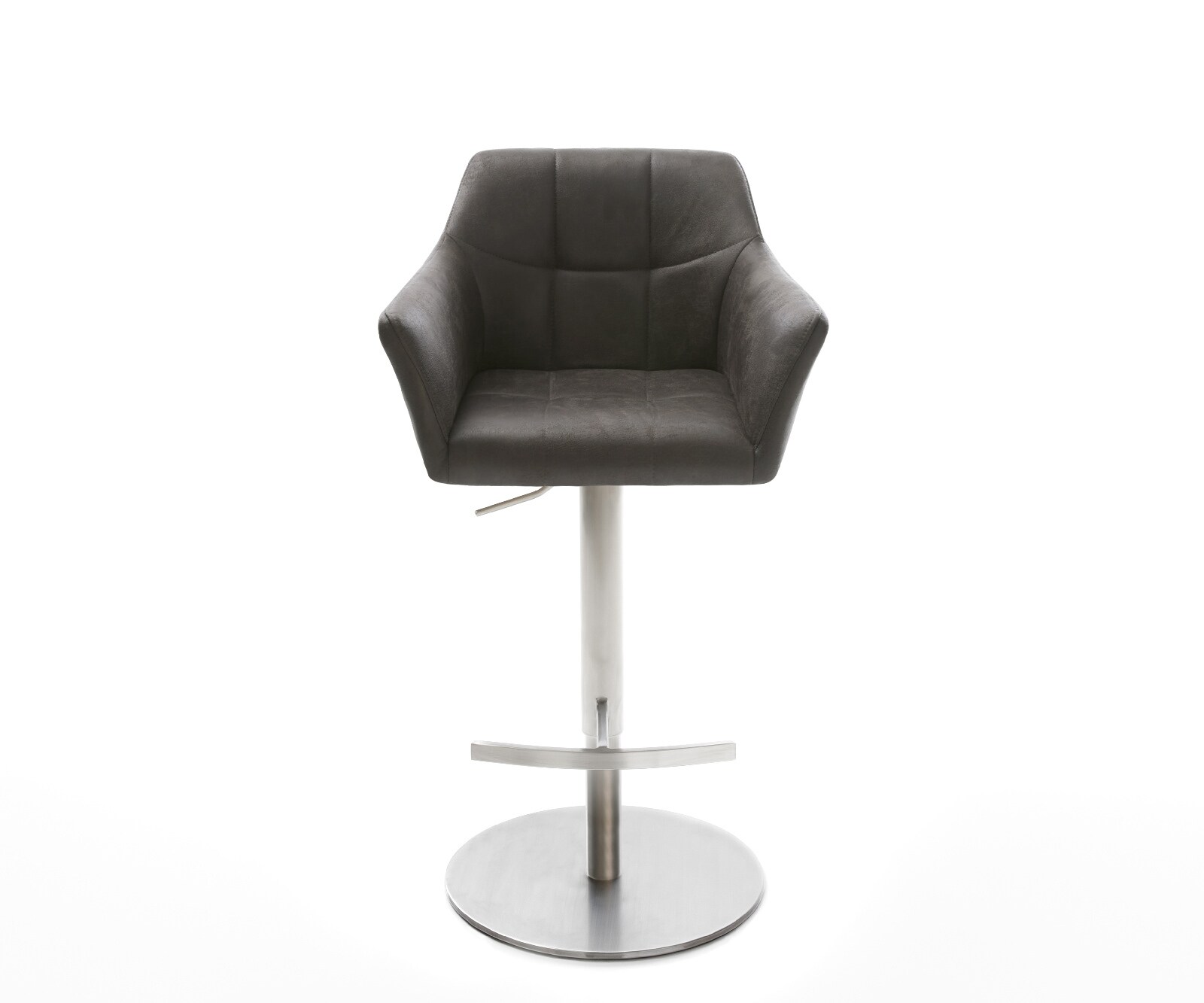 Бар стол Винтидж Антрацит Въртяща се основа с регулируема височина Неръждаема стомана Yulo-Flex 4 Бар стол Винтидж Антрацит Въртяща се основа с регулируема височина Неръждаема стомана Yulo-Flex 4