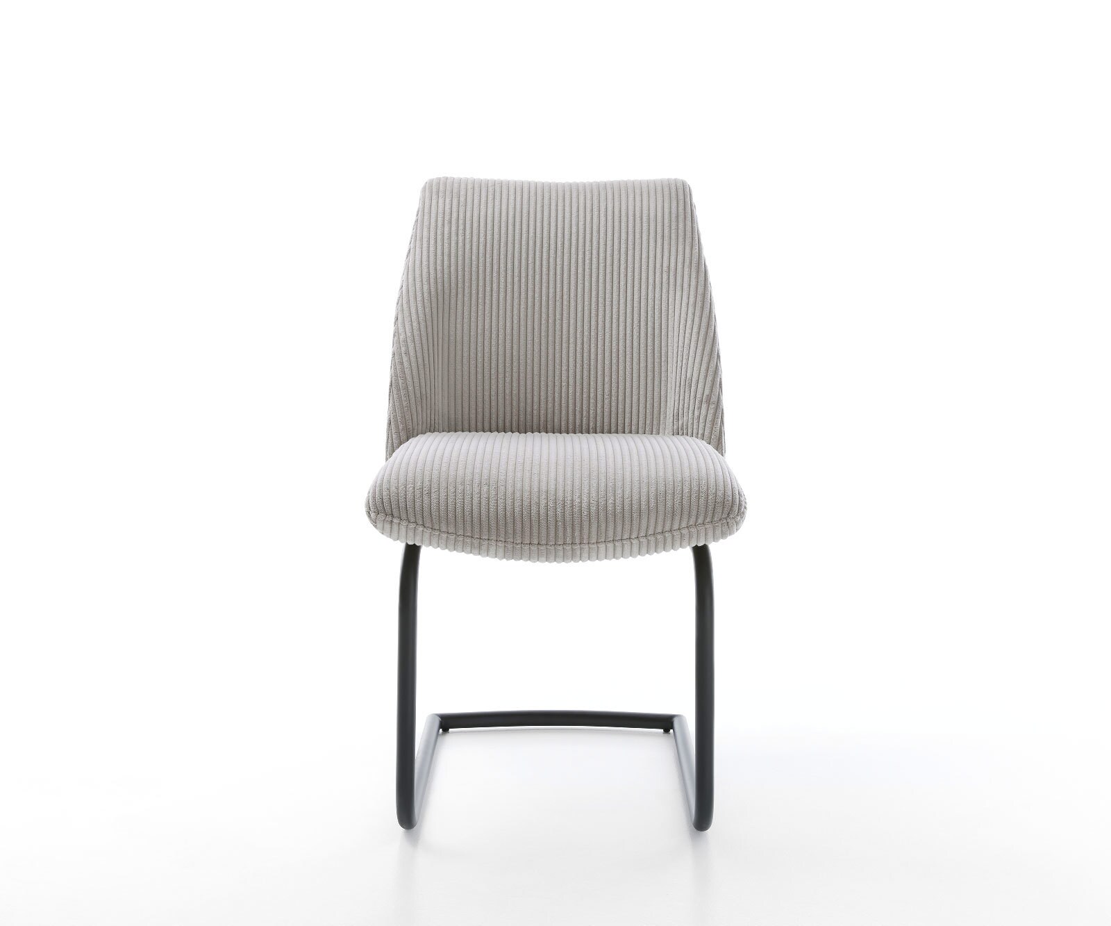 Люлеещ стол Корд Сребристо сив Конзолен крак кръгъл Черен Покет пружина Elso-Flex 2