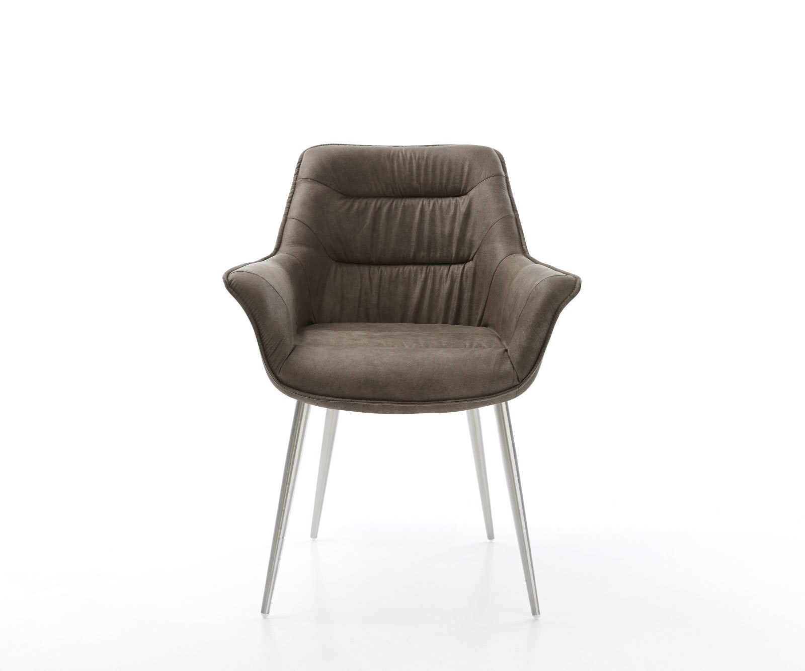 Трапезен стол Таупе Винтидж 4 крака конични Неръждаема стомана Kaira-Flex 2