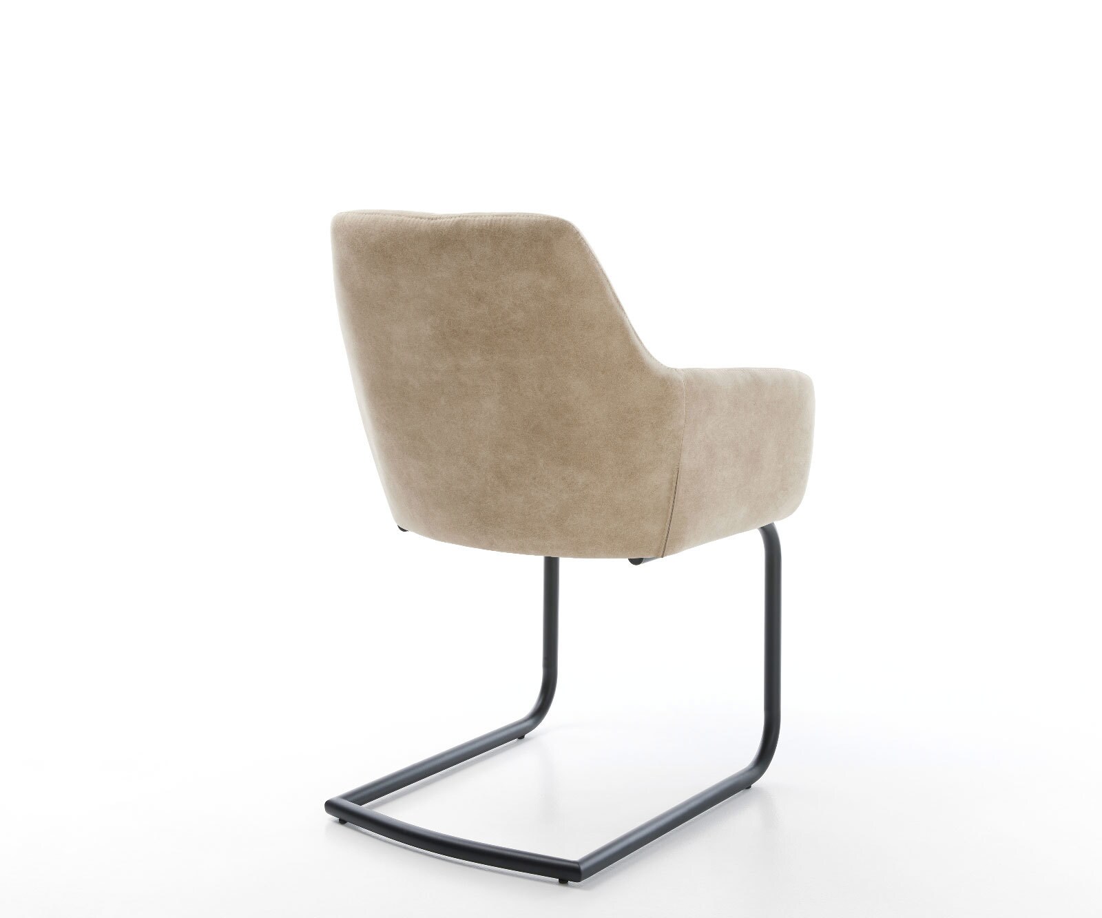 Люлеещ стол Бежов Винтидж Конзолен крак кръгъл Черен Pejo-Flex 5