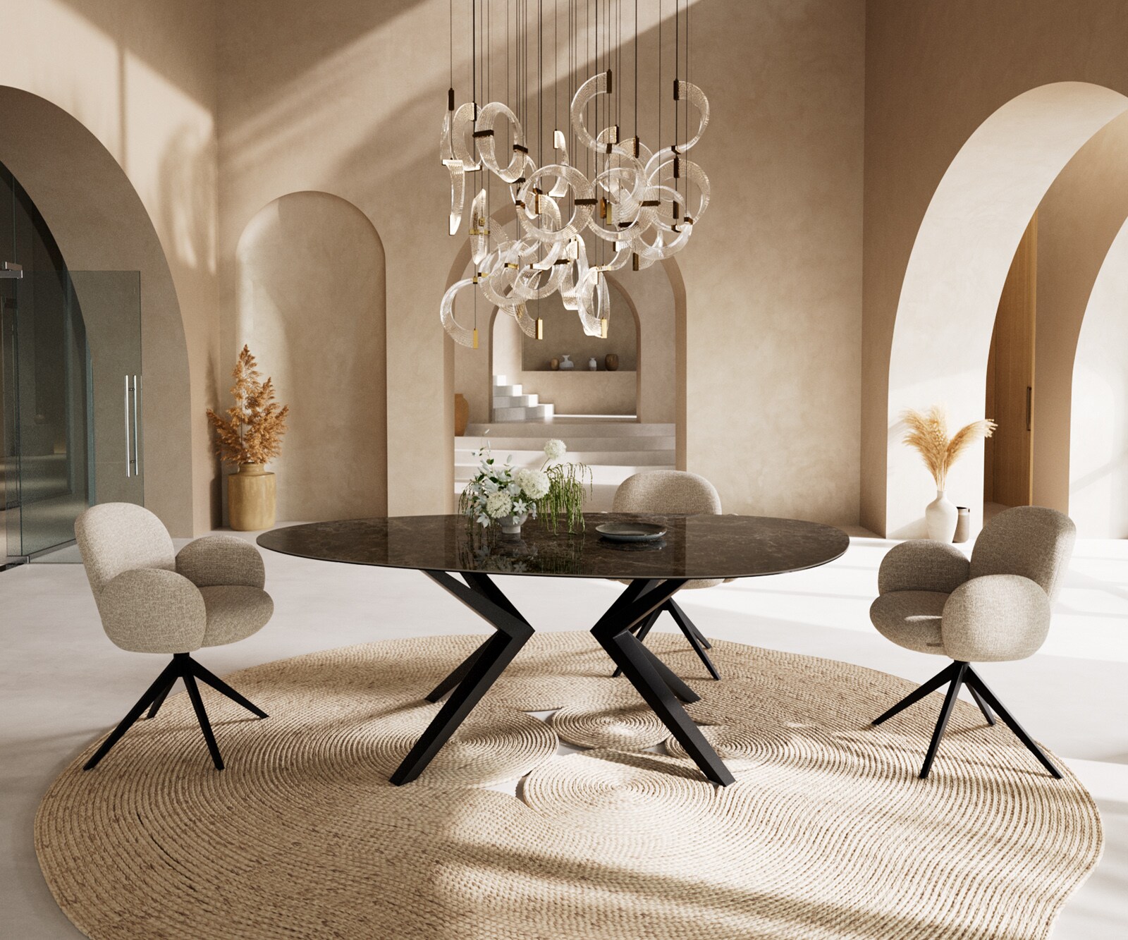 Трапезна маса Edge керамика овал 3