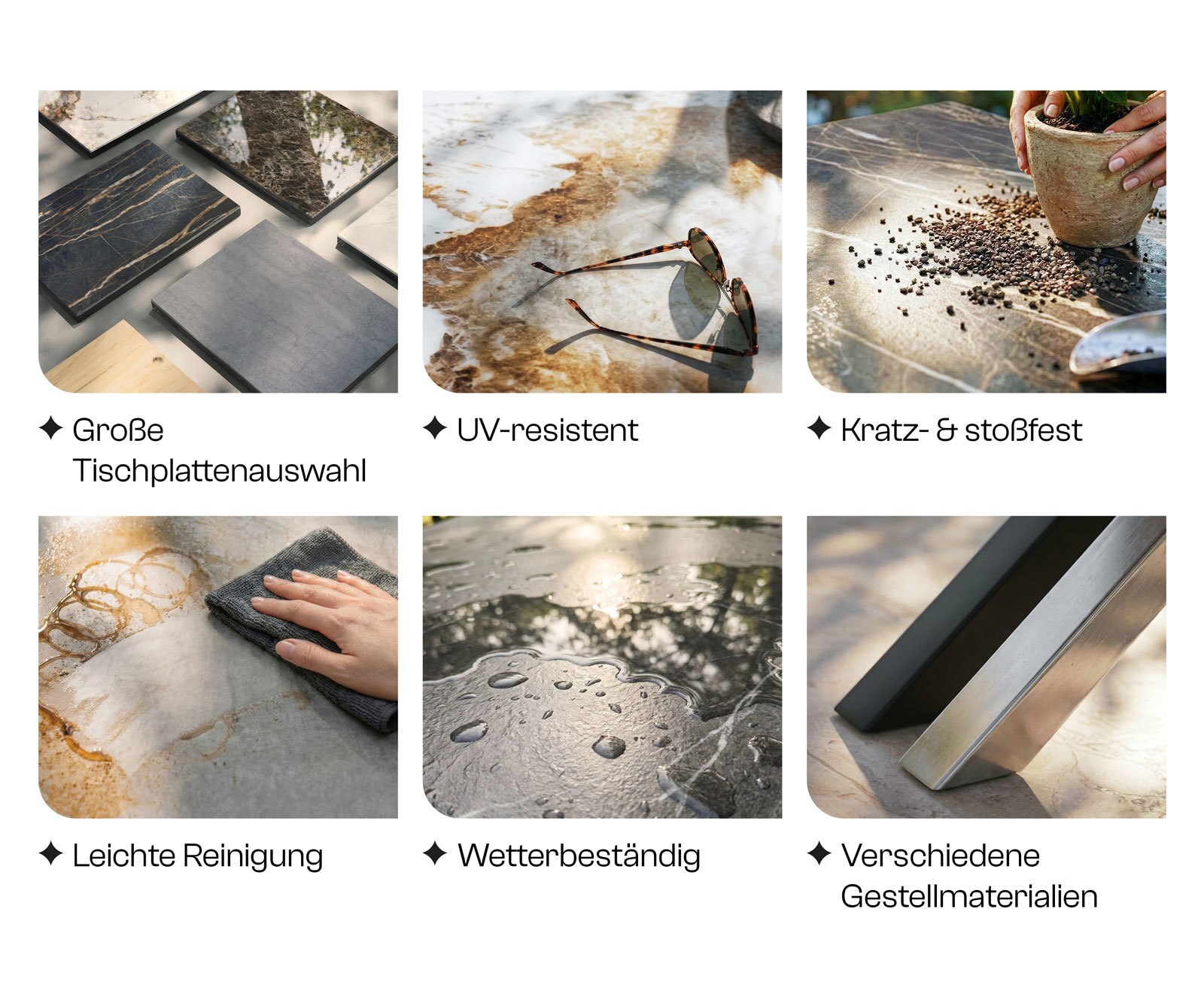 Маса Edge 300x100 см, керамика Laminam „®“ в цвят Sabbia, подходяща за външна употреба, с дъбово покритие, кръстовидна рамка, правоъгълна, от неръждаема стомана 8