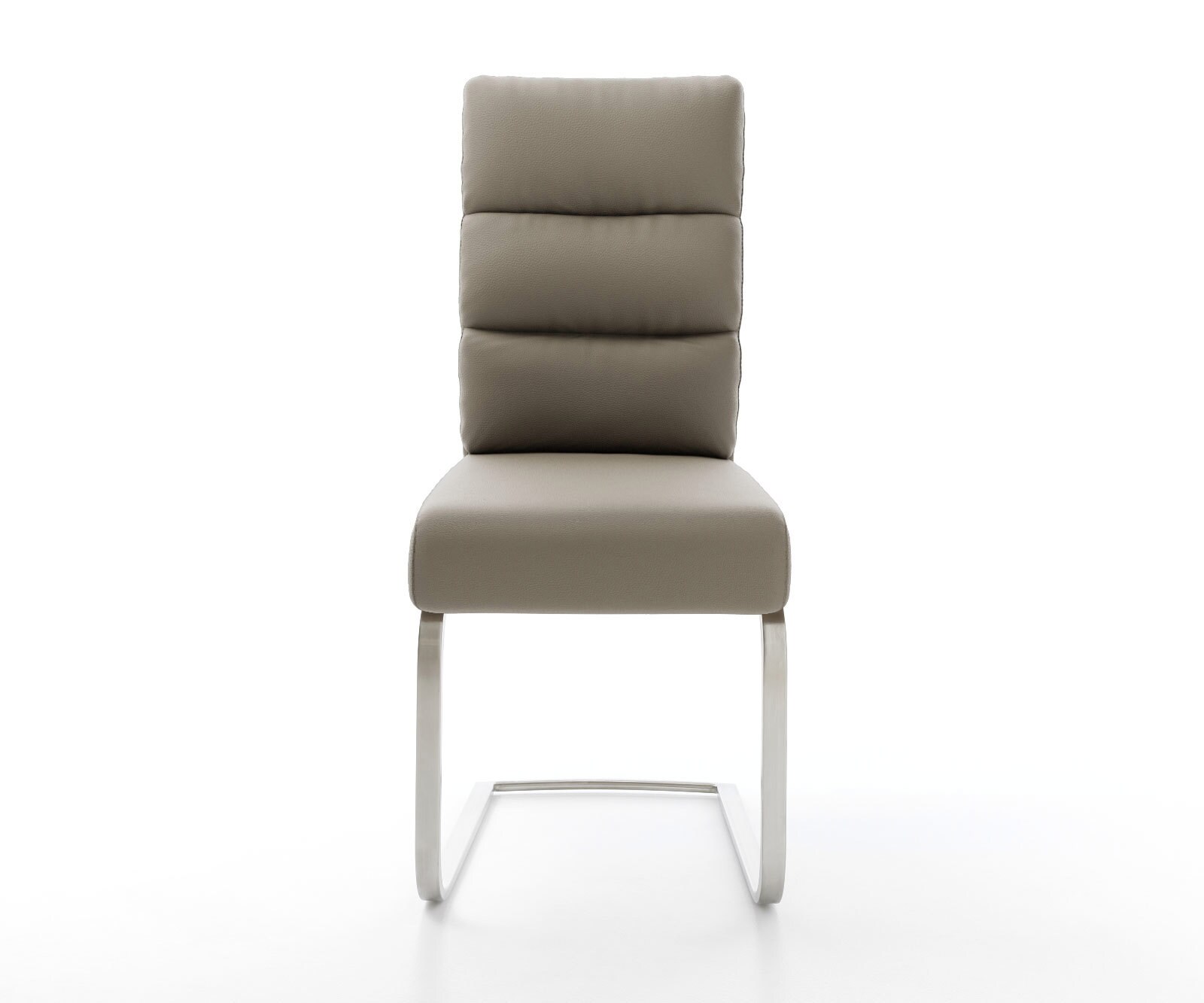 Люлеещ стол Естествена кожа Сиво-Кафяв Конзолен крак плосък Неръждаема стомана  Покет пружина Pela-Flex 2