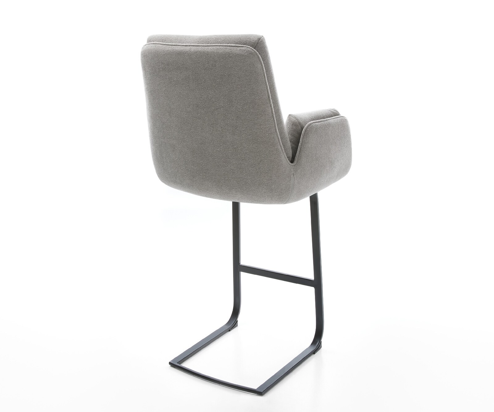 Бар стол Clea-Flex текстурирана тъкан меко сиво конзола плосък метал 4