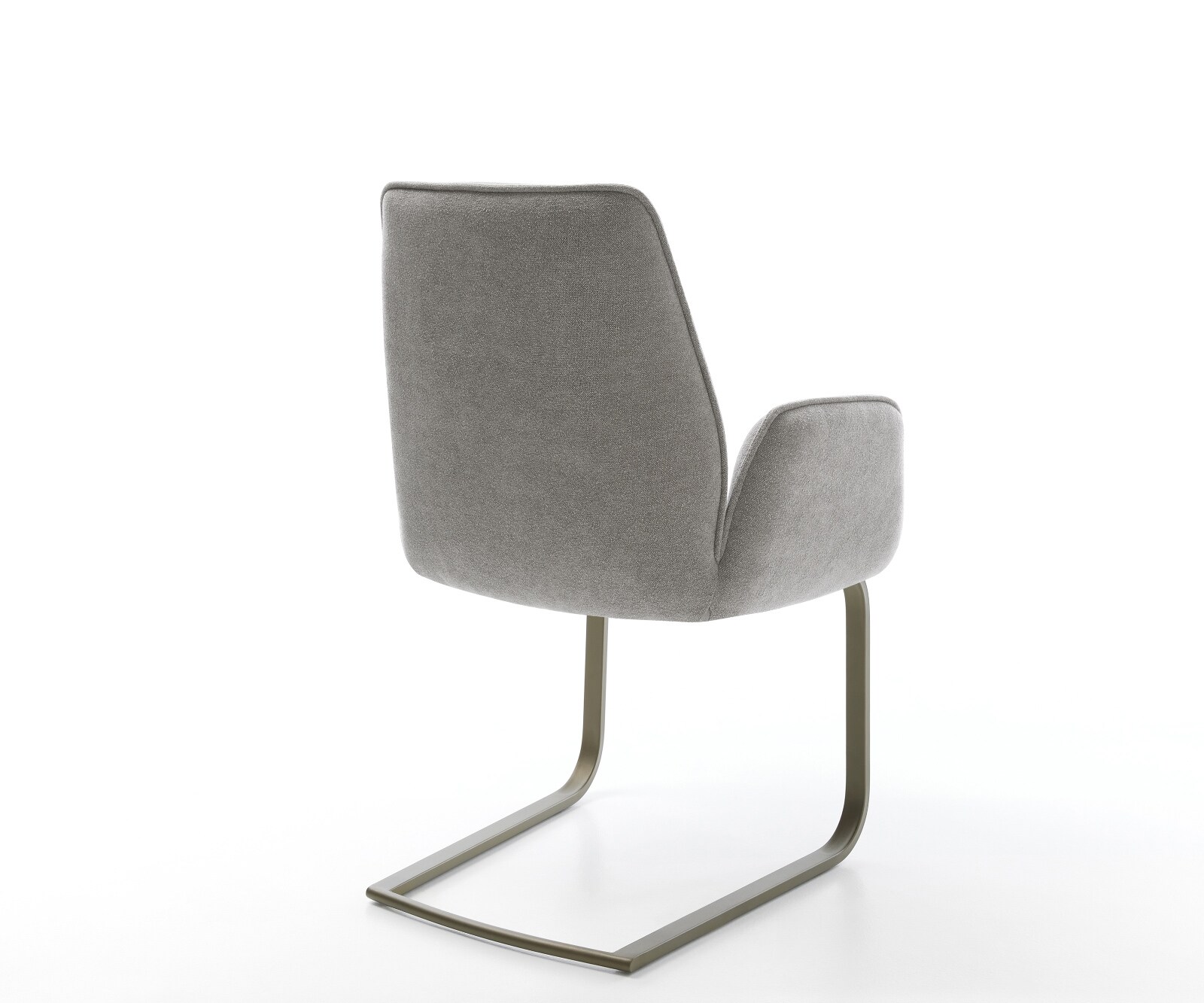 Стол с конзола Zoa-Flex текстурирана тъкан меко сив стол с конзола покритие с плосък ефект титаниева сърцевина с джобни пружини 5