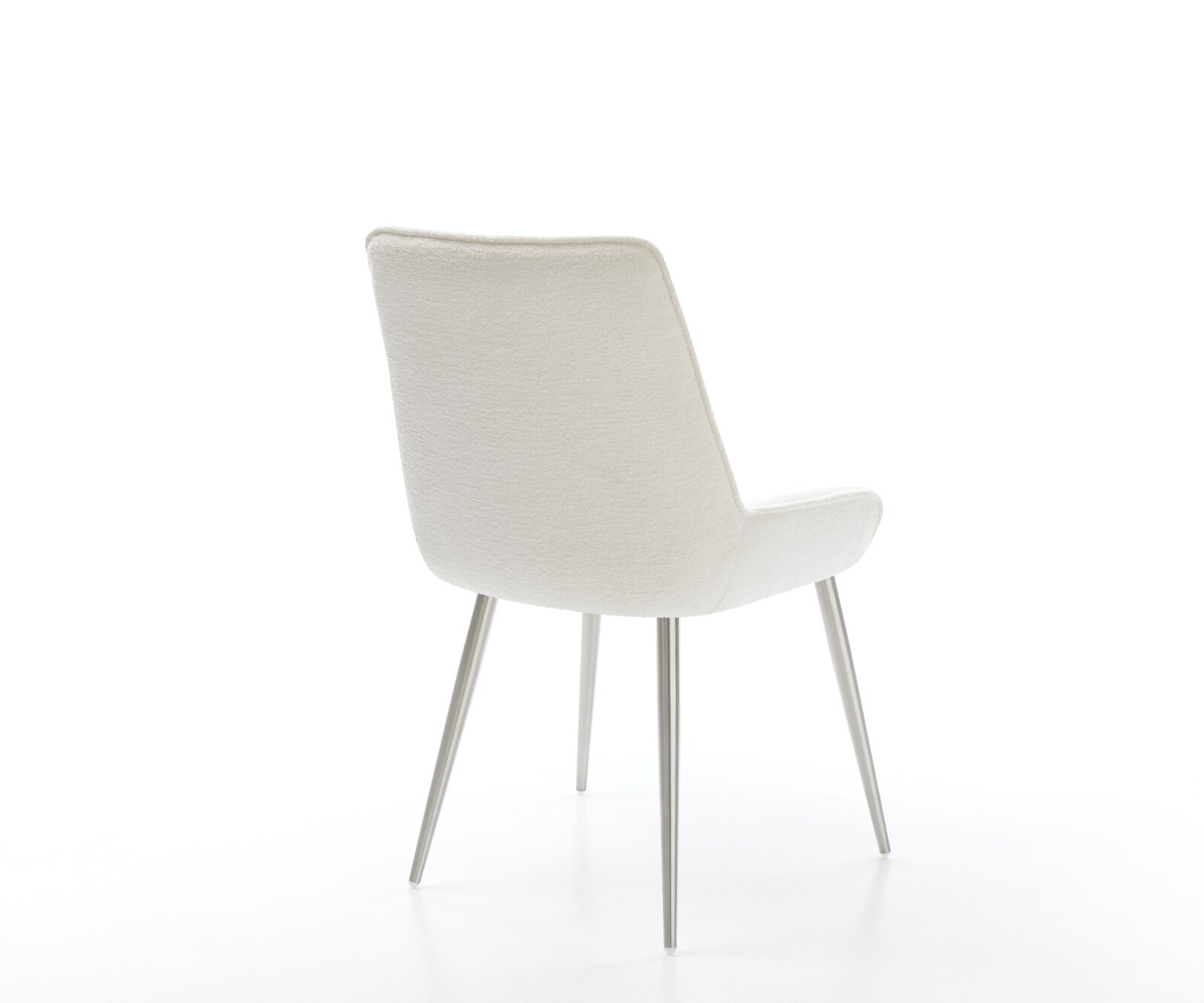 Трапезен стол Taimi-Flex Bouclé Soft Beige 4-футов конусовиден от неръждаема стомана 4