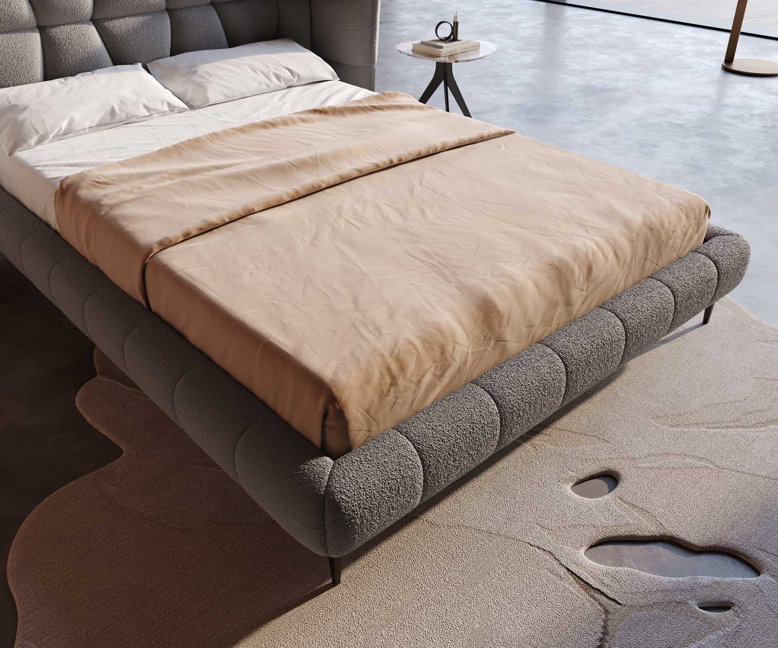 Тапицирана основа за легло Capujo 140x200 cm, сребристо сиво 4 Тапицирана основа за легло Capujo 140x200 cm, сребристо сиво 4