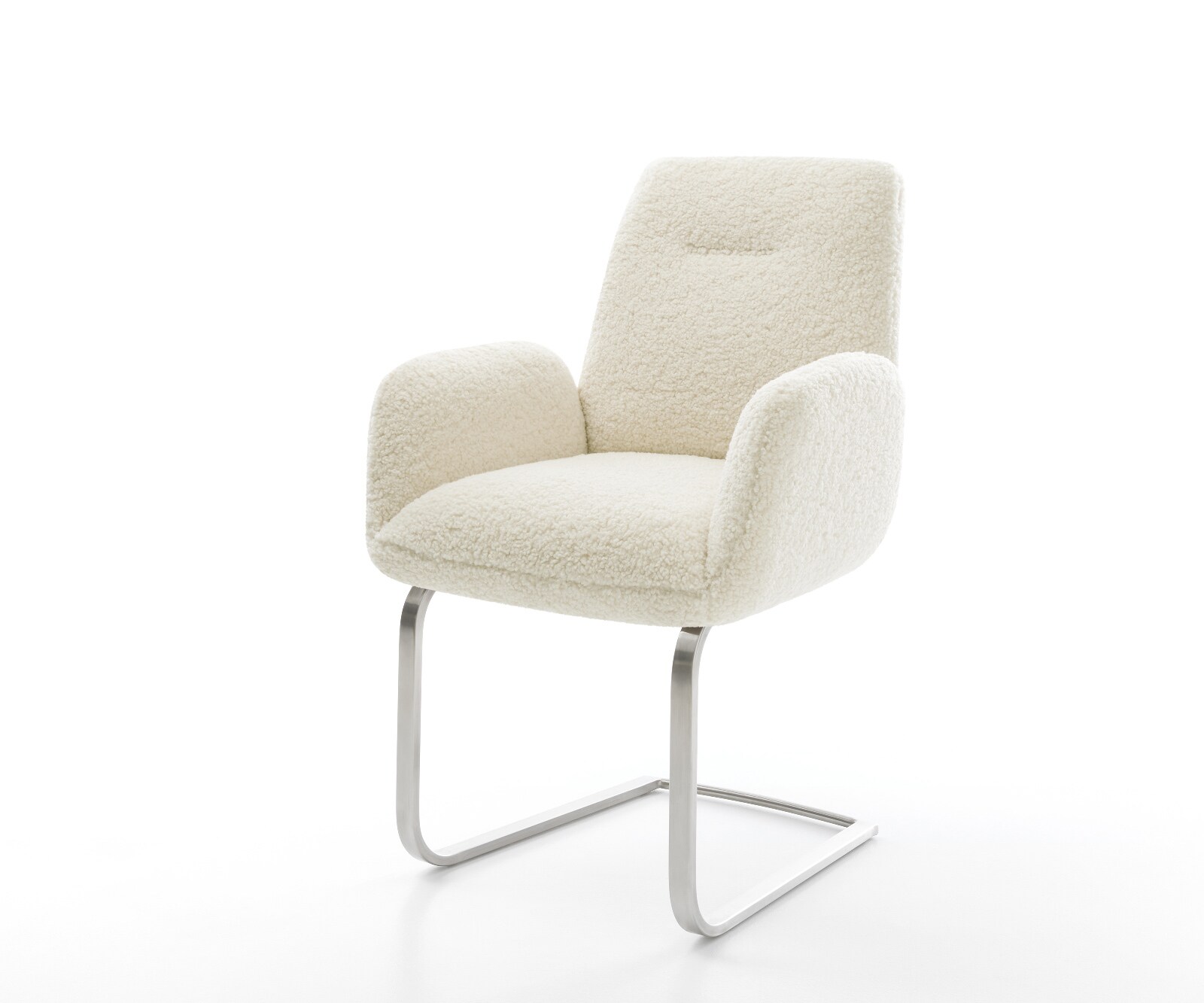 Стол с конзола Zoa-Flex teddy плат бежов стол с конзола плосък джоб пружина сърцевина от неръждаема стомана 1