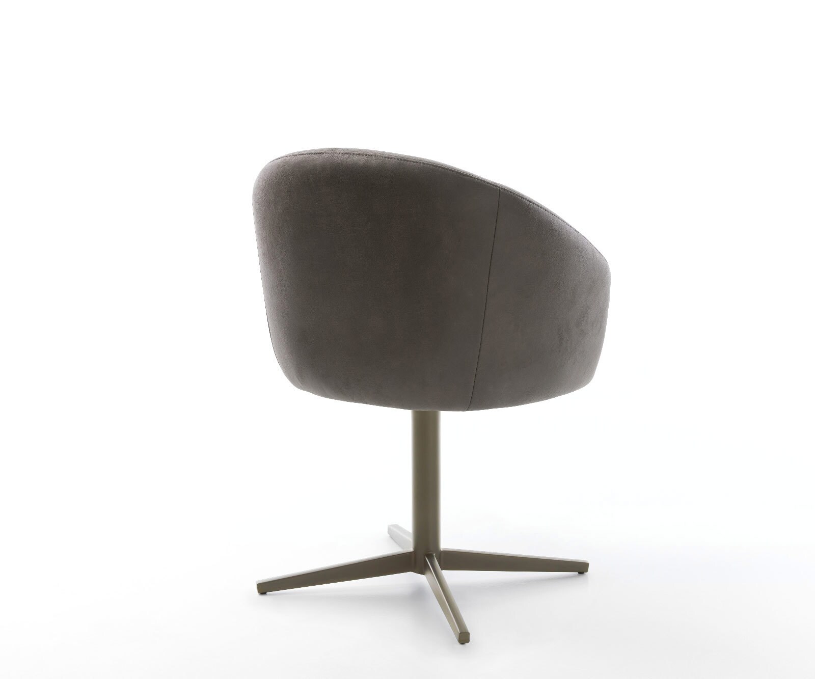 Врътящ се стол с подлакътници Микрофибър Антрацит Винтидж Офис основа  Titan 360° въртящ се Покет пружина Caja-Flex 5