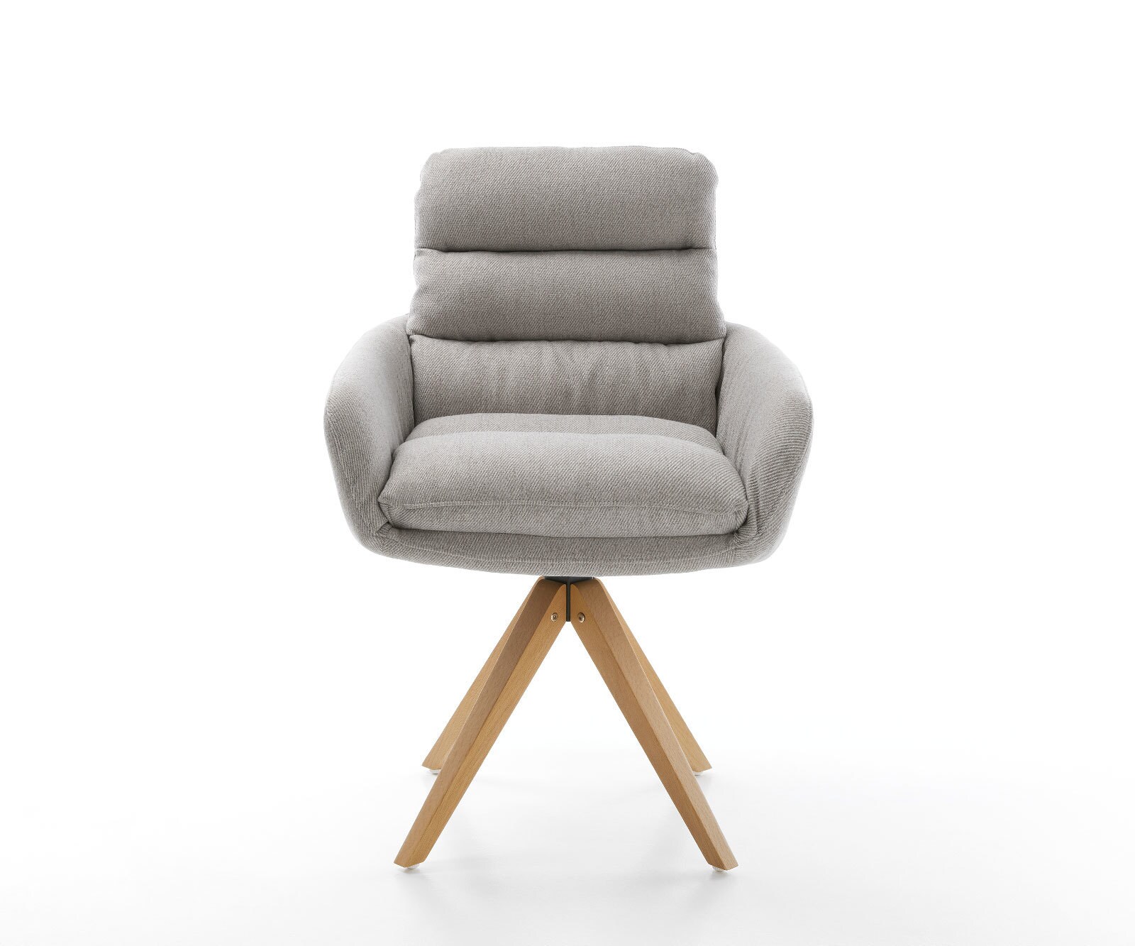 Врътящ се стол с подлакътници Ивици СветлоСив Дървена рамка  180° въртящ се Abelia-Flex 3 Врътящ се стол с подлакътници Ивици СветлоСив Дървена рамка  180° въртящ се Abelia-Flex 3