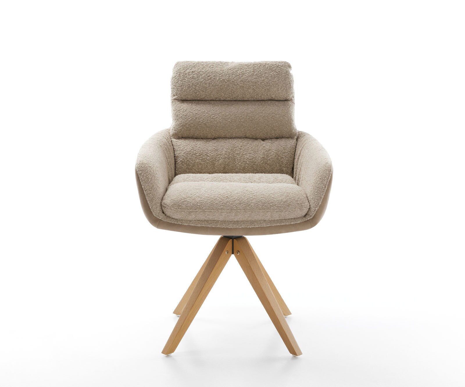 Въртящ се стол Abelia-Flex с подлакътници Материал микс кал Дървена рамка ъглова 180° въртяща се 2