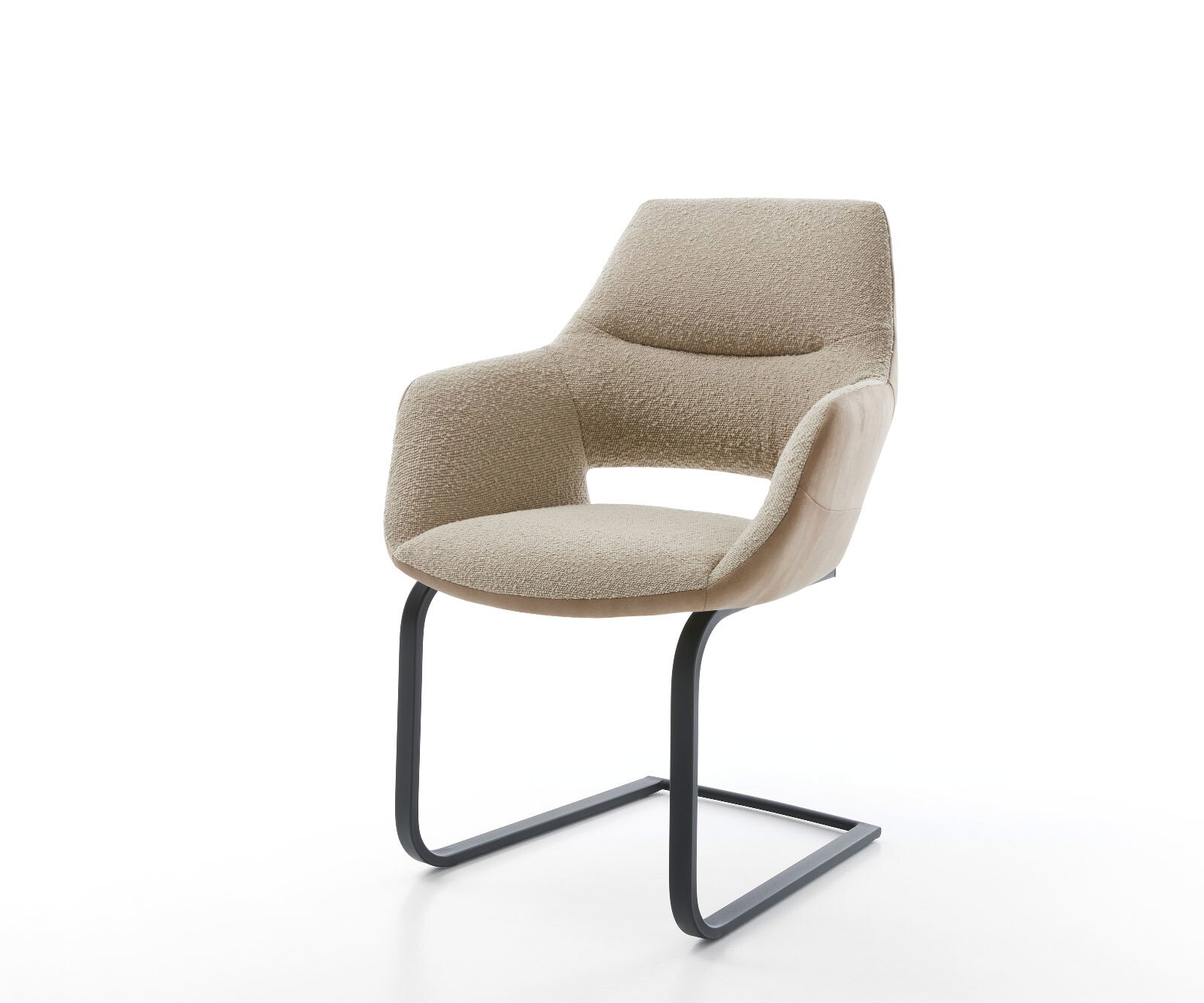 Yago-Flex конзолен стол с подлакътници материал микс кал конзолен стол плосък черен 1