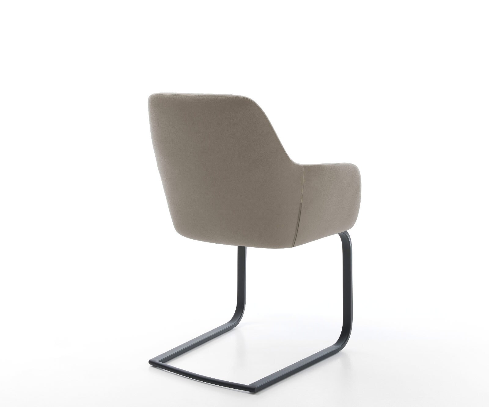 Люлеещ стол Естествена кожа Сиво-Кафяв Конзолен крак плосък Черен Pejo-Flex 5