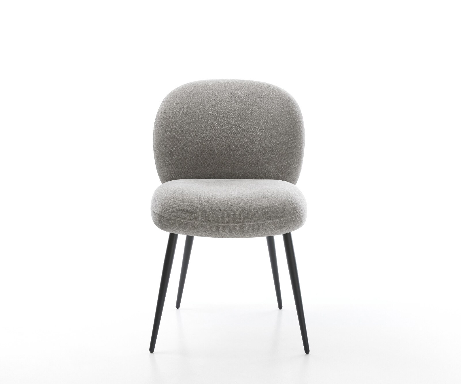 Трапезен стол Nube-Flex, текстуриран плат в меко сиво, 4-футова конусовидна сърцевина от черни джобни пружини 2