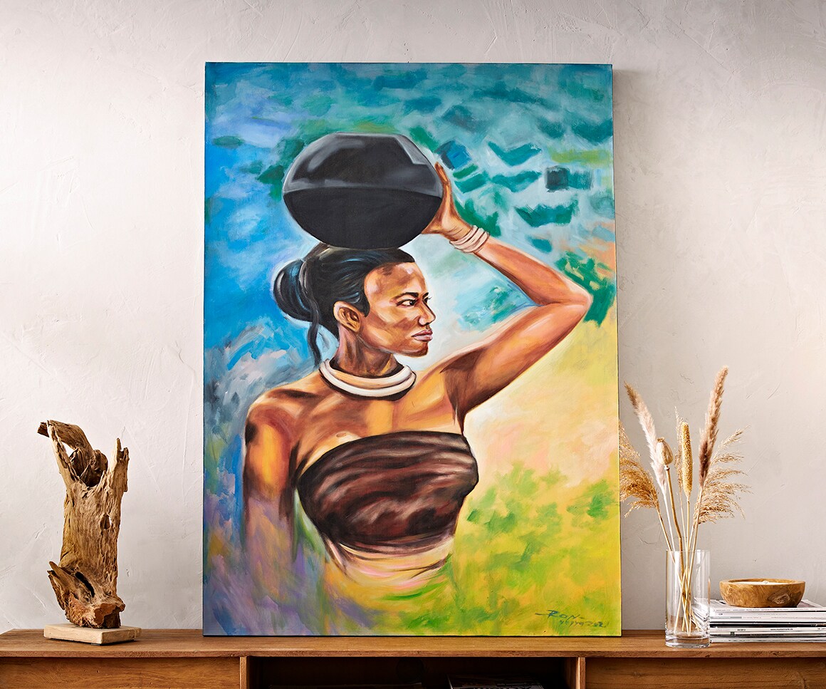 Картина 100x140 cm Многоцветен акрил в/у платно Africa 2