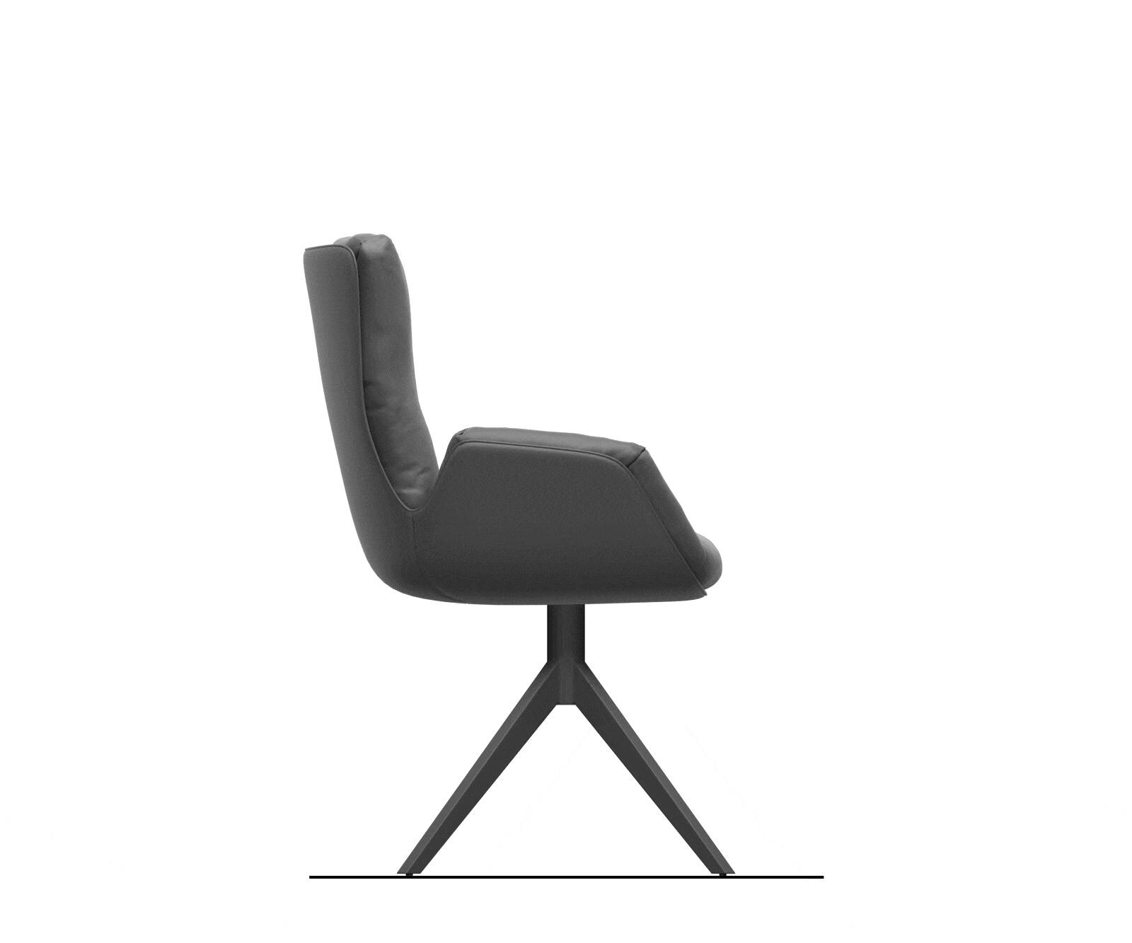 Врътящ се стол Шенил СребристСив Конус крак плосък Неръждаема стомана 360° въртящ се Люлеещ се Clea-Flex 8