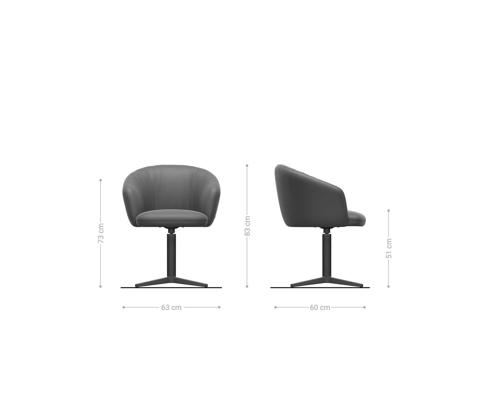 Врътящ се стол с подлакътници Естествена кожа Черен Офис основа Неръждаема стомана 360° въртящ се Покет пружина Caja-Flex 6