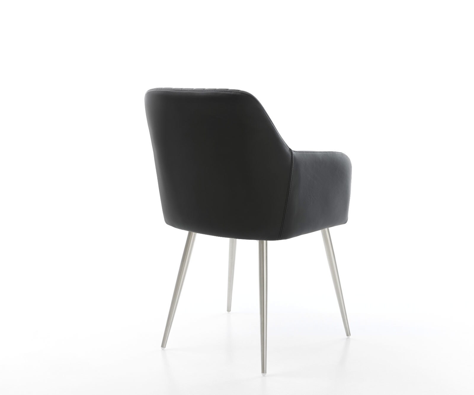 Кресло Естествена кожа, черна 4-крака Прави Неръждаема стомана Greg-Flex 5