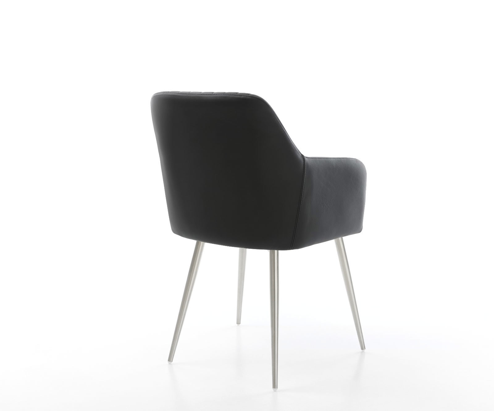 Кресло Естествена кожа, черна 4-крака Прави Неръждаема стомана Greg-Flex 5