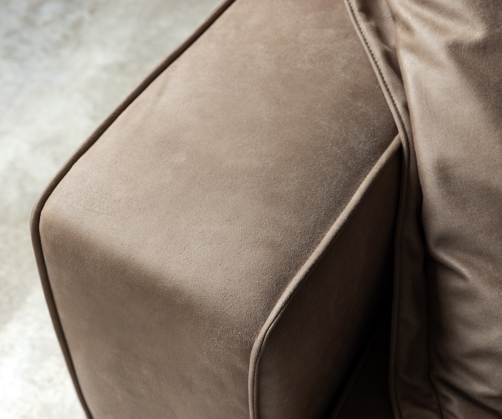 Голям диван Snoosh 400x150 cm микрофибърна кал реколта рекамиерно право 6