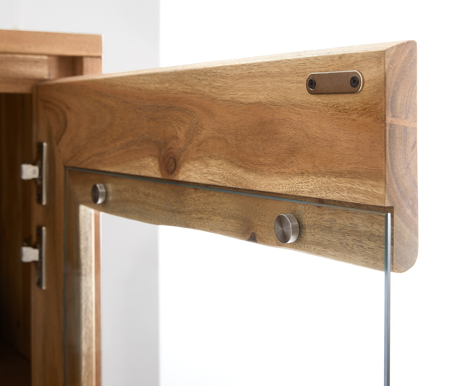  60x190 cm Акация Натурал прав ръб 1 Врата 2 Чекмеджета Масив Live-Edge 7