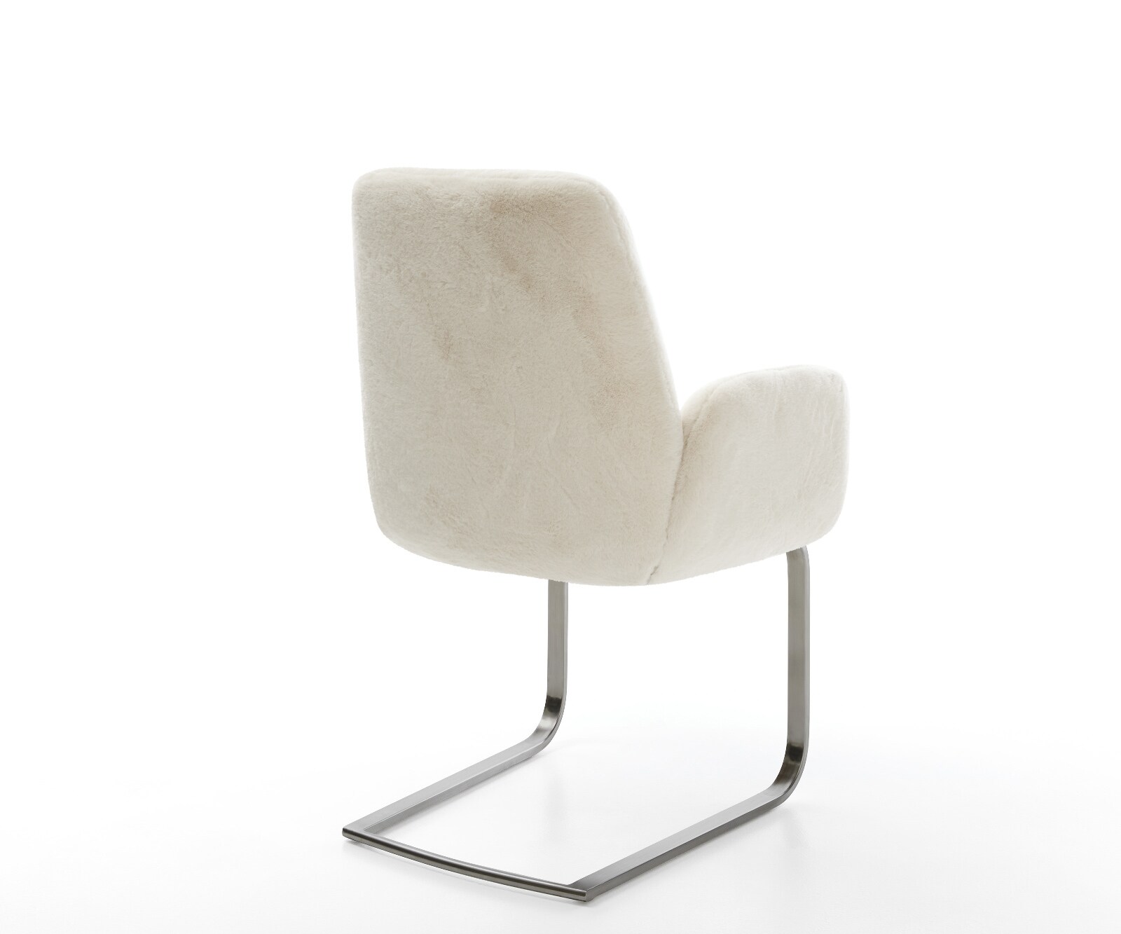 Стол с конзола Zoa-Flex плюшен крем-бял Стол с конзола плосък графит с джобни пружини 5