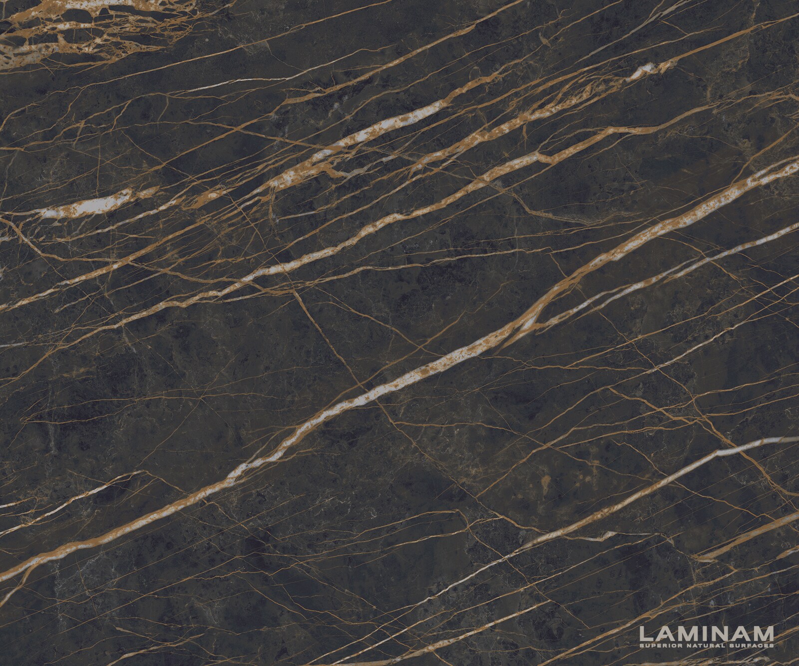 Маса 200x100cm Keramik Laminam®Noir Desir Кафяв Spider плоска стомана Неръждаема стомана Edge 2