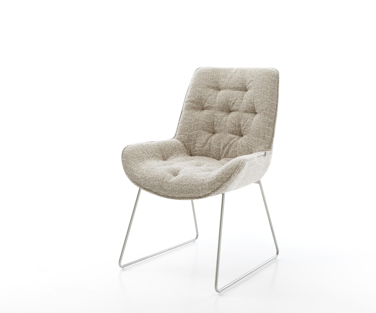 Трапезен стол Taimi-Flex Тъкан Soft Beige Основа от неръждаема стомана