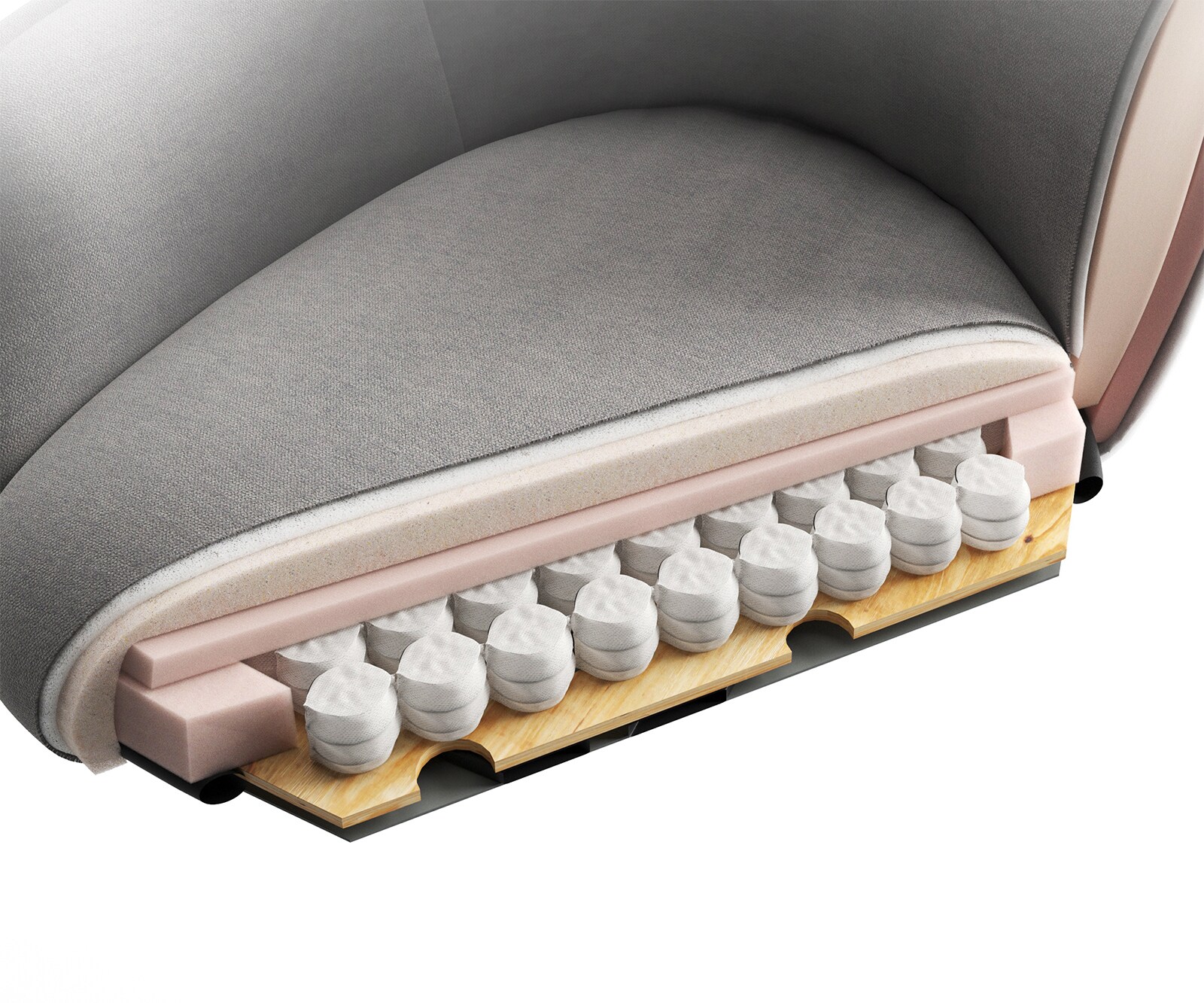 Конзолен стол Jada-Flex Букле Soft Beige Стол с конзола с плосък ефект Titanium, ядро от джобна пружина 6