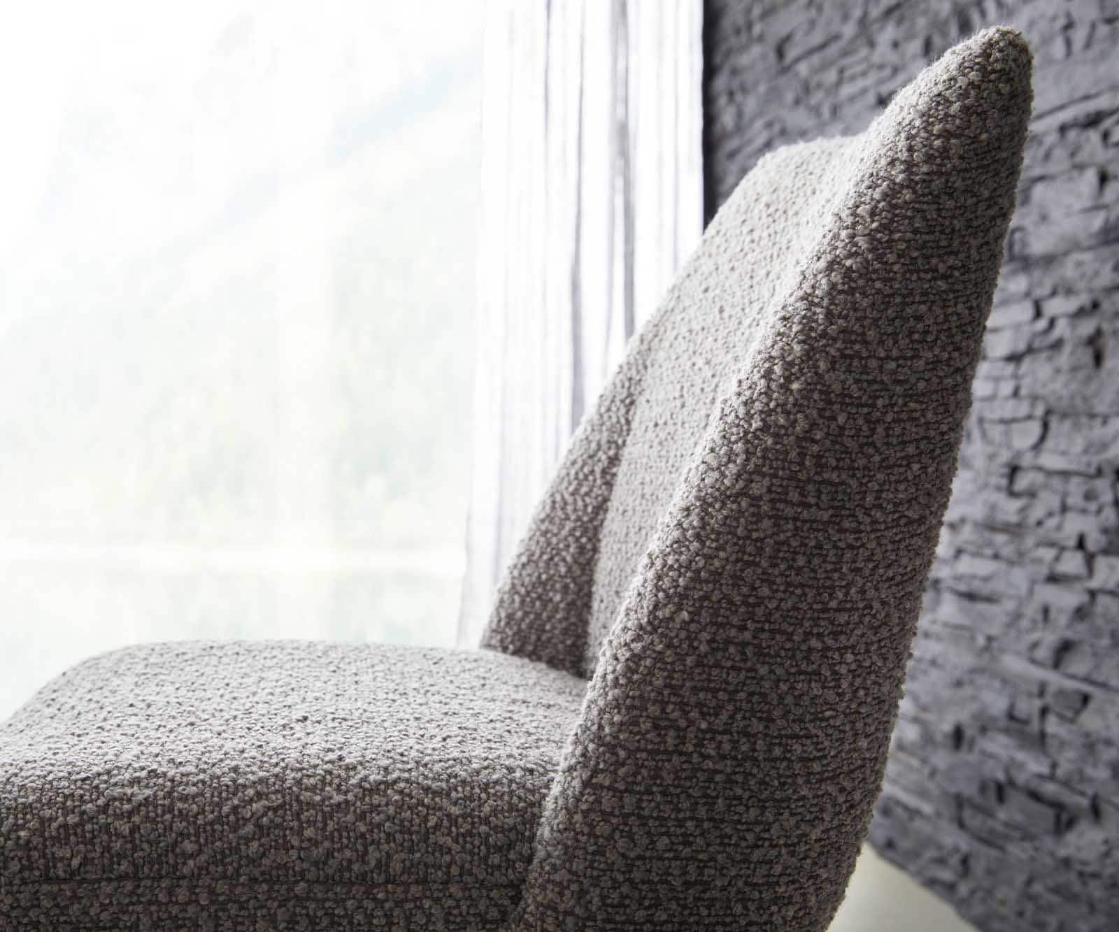 Трапезен стол Букле СребристСив 4 крака конични Неръждаема стомана Покет пружина Elso-Flex 3 Трапезен стол Букле СребристСив 4 крака конични Неръждаема стомана Покет пружина Elso-Flex 3