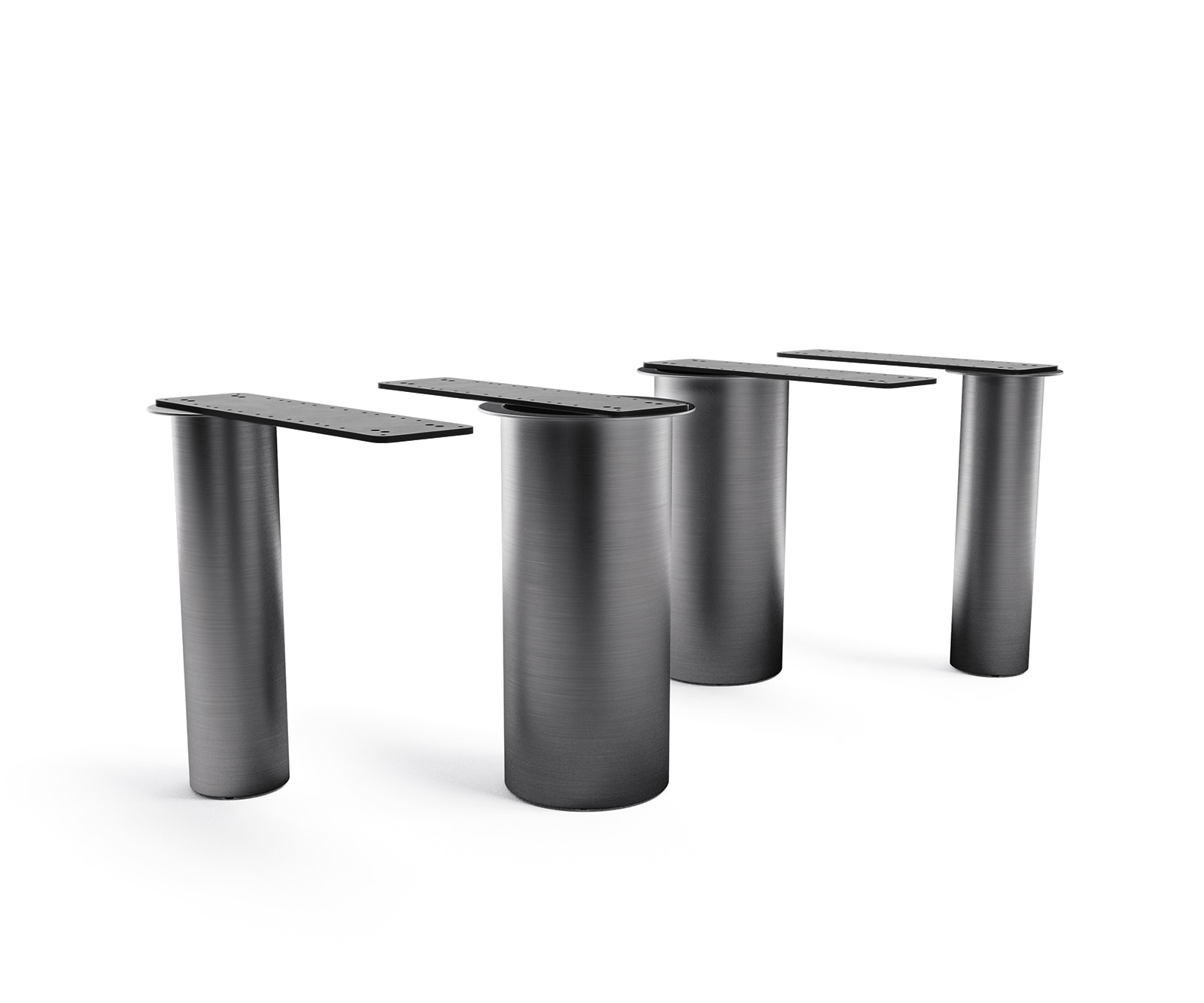 Основа за маса Неръждаема стомана Графит за Плот за маса от 220 cm Pilier Основа за маса Неръждаема стомана Графит за Плот за маса от 220 cm Pilier