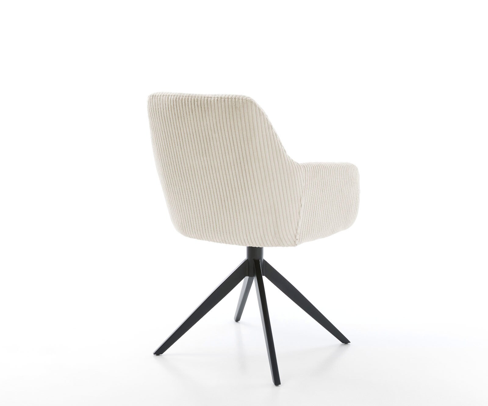 Въртящ се стол Pejo-Flex Cord Бежово Кръстосана рамка широка Черно 360° завъртане Люлееща се функция Ядро от джобни пружини 4