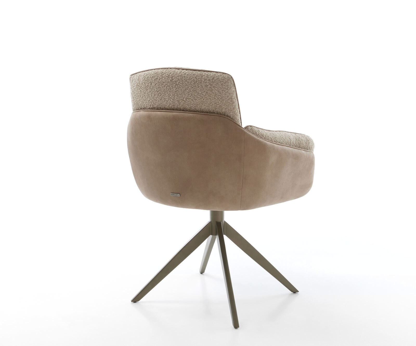 Luan-Flex въртящ се стол с подлакътници Материал микс кал Кръстосана рамка широка Ефектно покритие титан Въртене на 360° Люлееща се функция 5