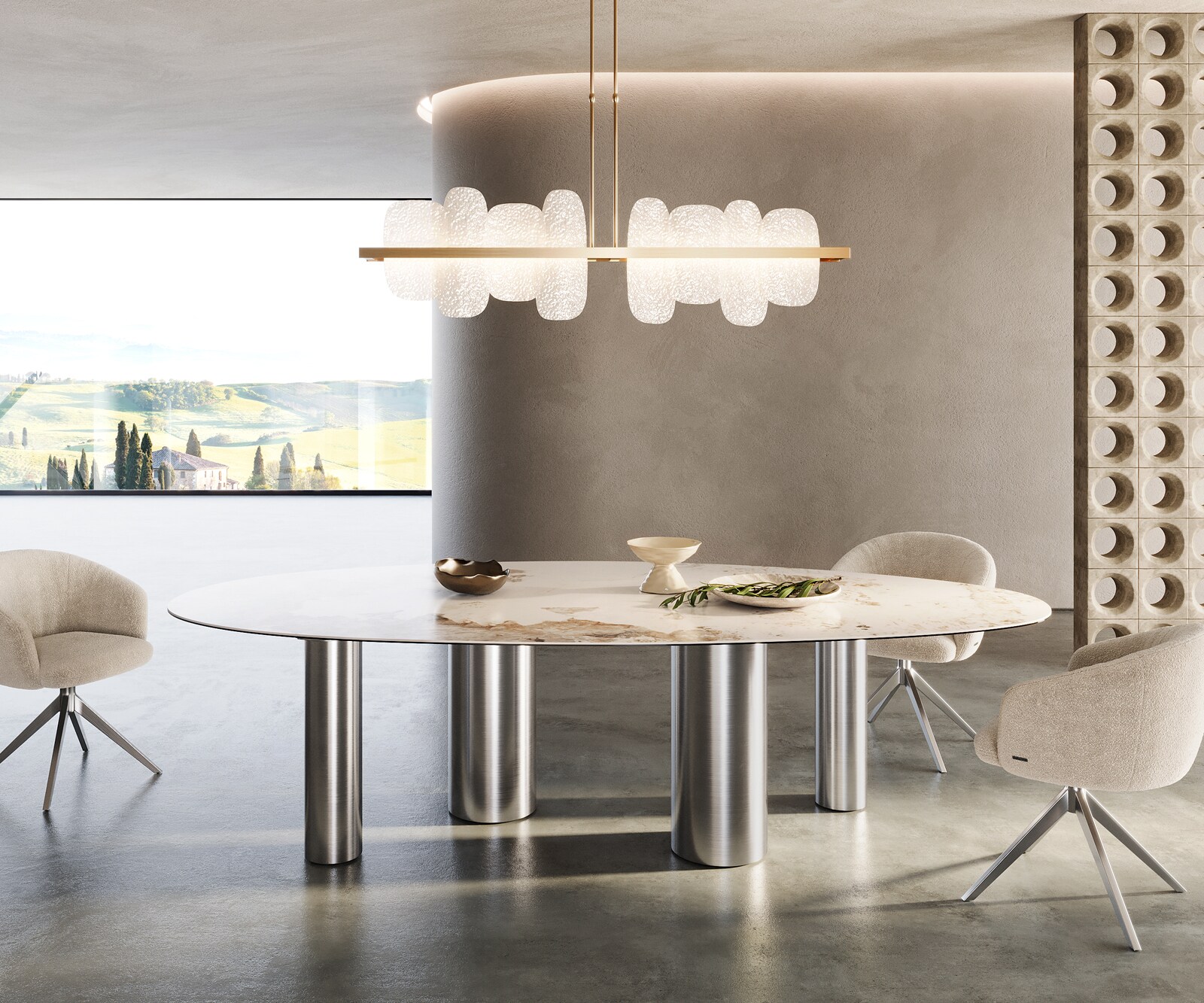 Рамка за маса Pilier от неръждаема стомана за плотове на маси от 200 cm 1