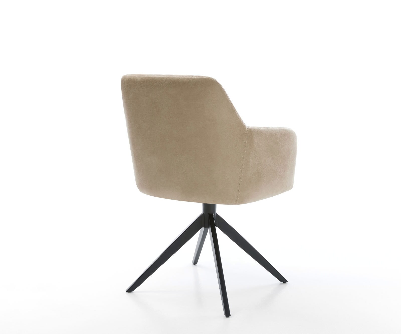 Врътящ се стол Бежов Винтидж Конус крак плосък Черен 360° въртящ се Greg-Flex 5