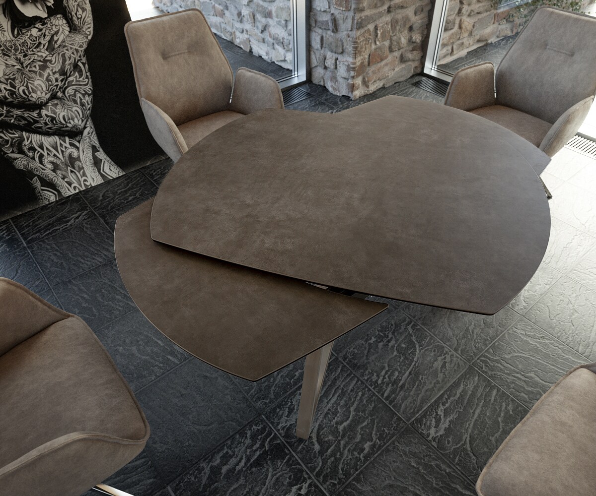 Маса 130/200x95 cm Keramik Кафяв Неръждаема стомана разтегателна Carlow 2 Маса 130/200x95 cm Keramik Кафяв Неръждаема стомана разтегателна Carlow 2