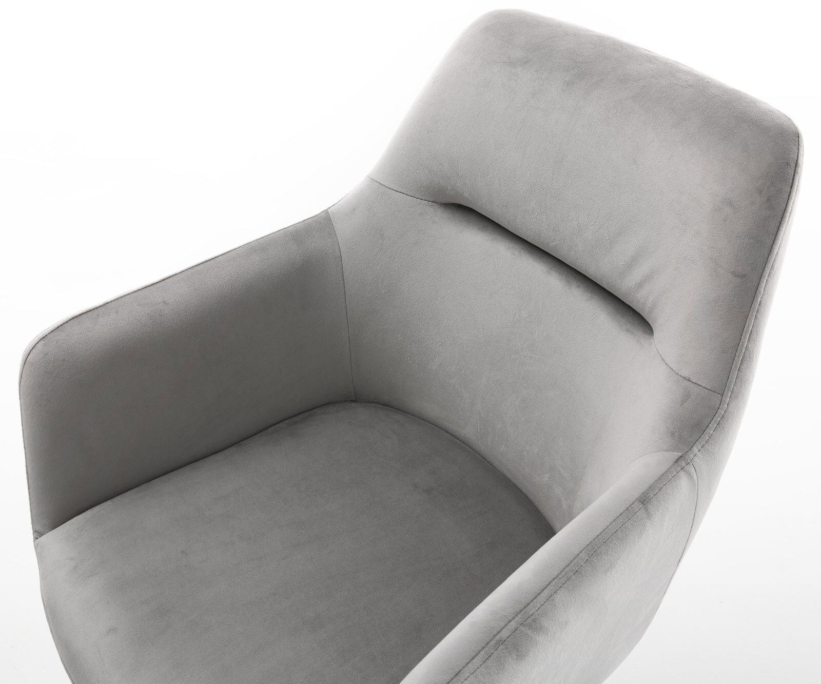 Люлеещ стол Кадифе Сив Конзолен крак плосък Злато Pejo-Flex 3