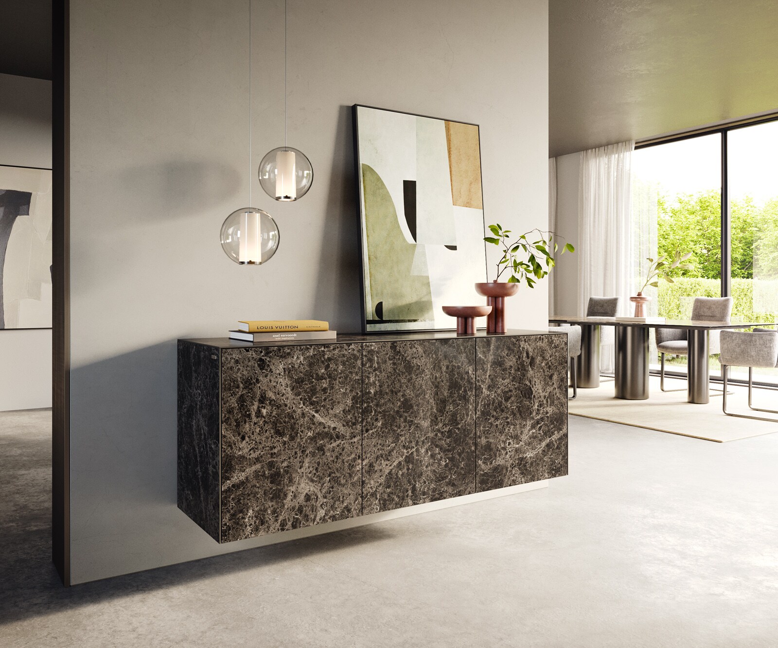 Бюфет Cuor 150 cm керамичен 3 врати 1