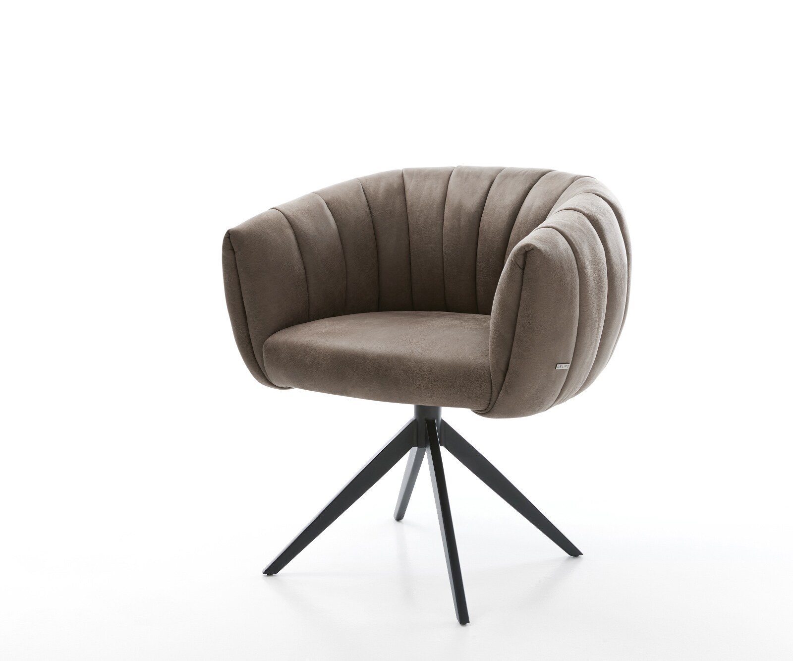 Въртящ се стол Jada-Flex микрофибър сив,Кръстосана рамка широка черна, 360° въртене, Люлееща се функция, Ядро от джобни пружини