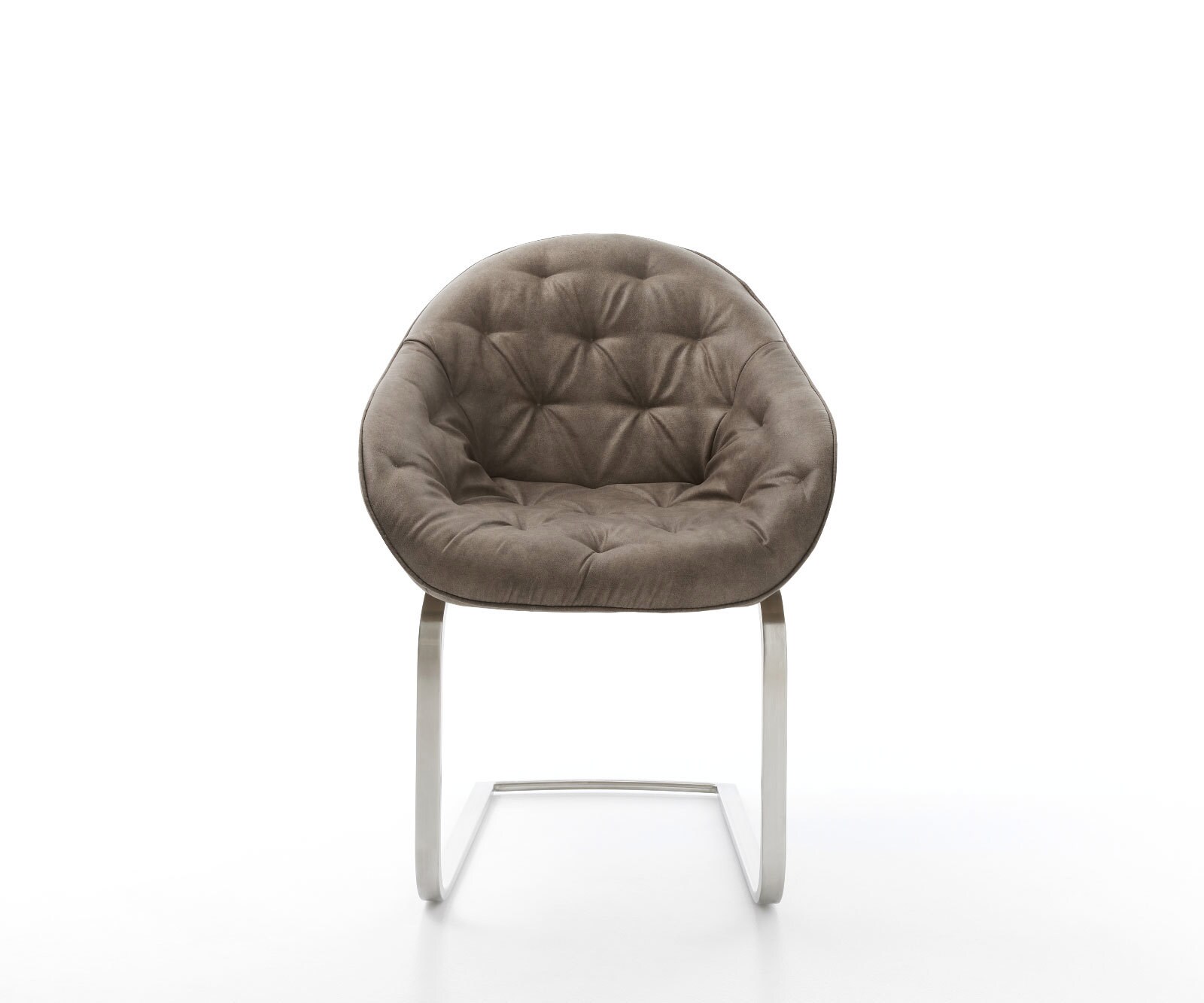 Люлеещ стол Таупе Винтидж Конзолен крак плосък Неръждаема стомана Gaio-Flex 2