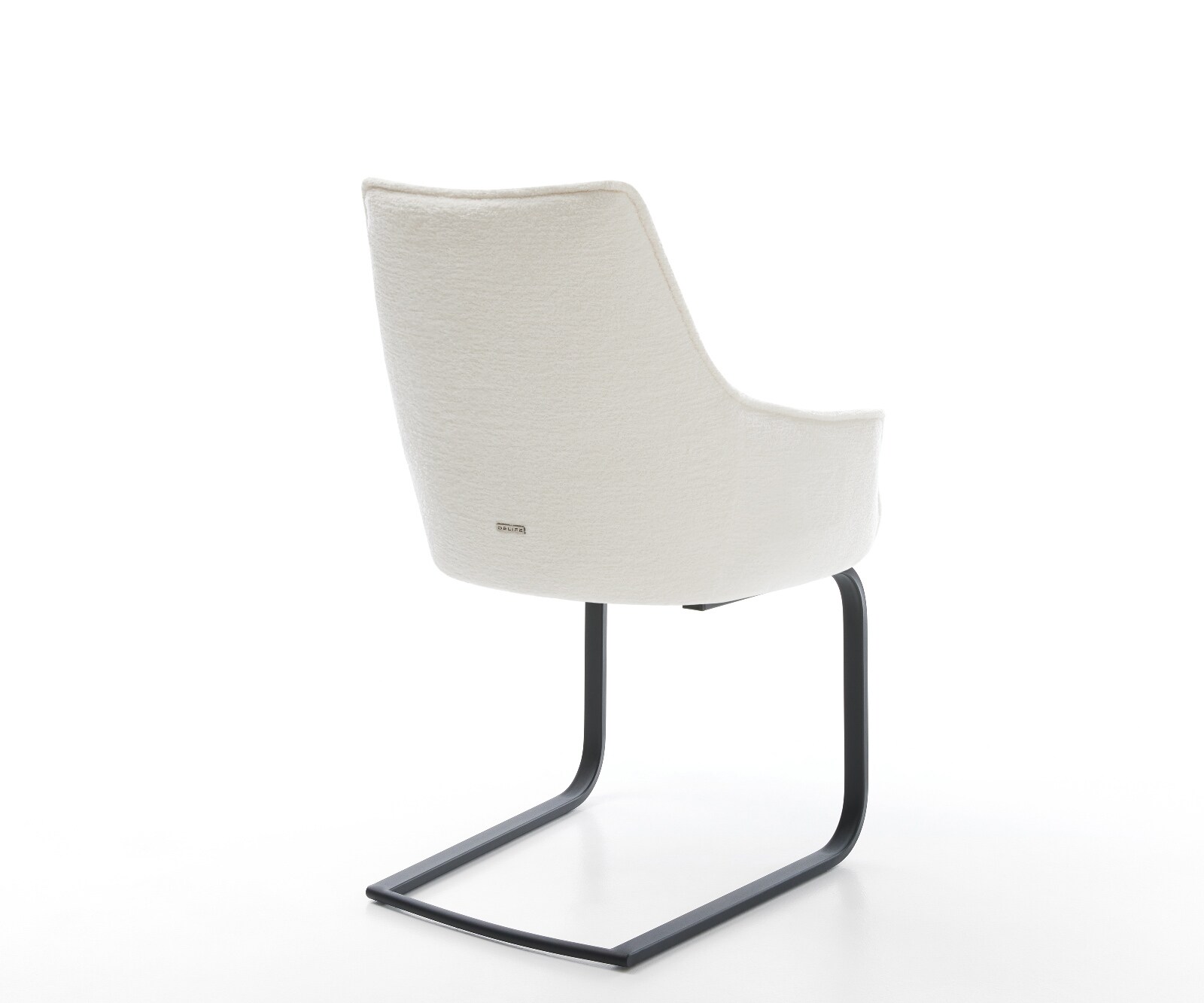 Стол с конзола Alja-Flex с подлакътници Bouclé Soft Beige Стол с конзола Flat Black Ядро от джобни пружини 5