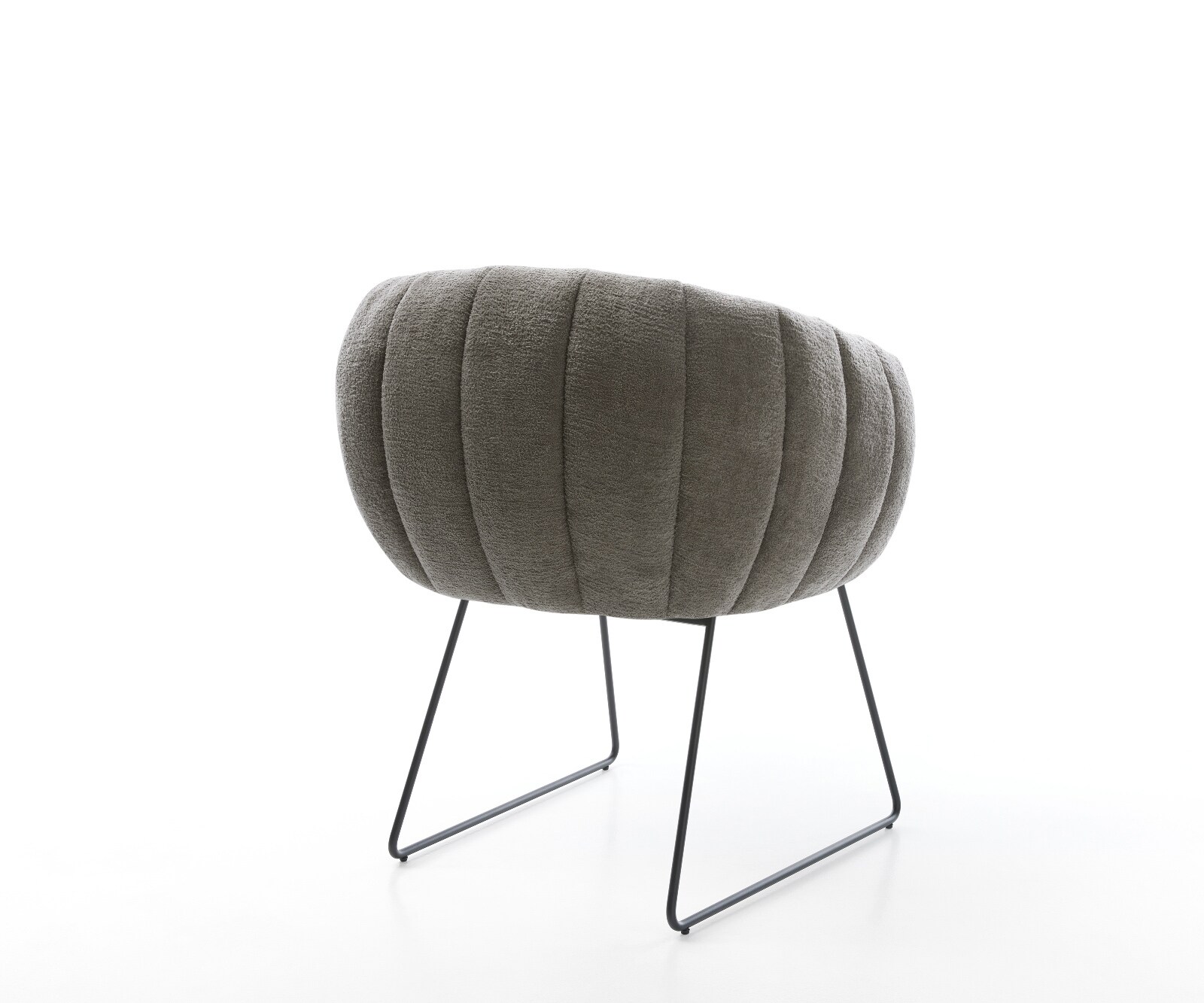 Трапезен стол Jada-Flex, Букле Сиво-кафяво, Основа шейна, Черно ядро от джобни пружини 5