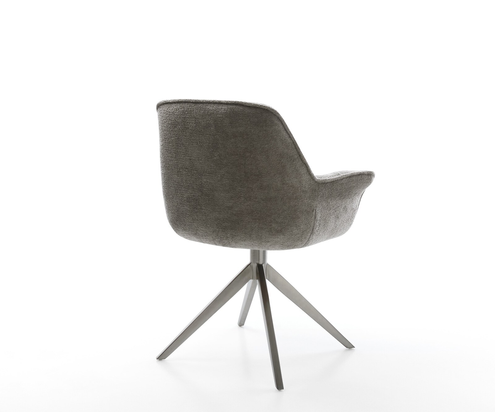 Въртящ се стол Kaira-Flex Bouclé Soft mud Кръстосана рамка широк графит Въртене на 360° Люлееща се функция 4