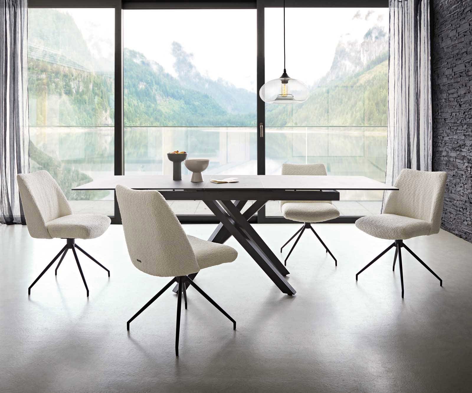 Врътящ се стол Букле Бял Конус крак кръгъл Черен 180° въртящ се Покет пружина Elso-Flex 5 Врътящ се стол Букле Бял Конус крак кръгъл Черен 180° въртящ се Покет пружина Elso-Flex 5